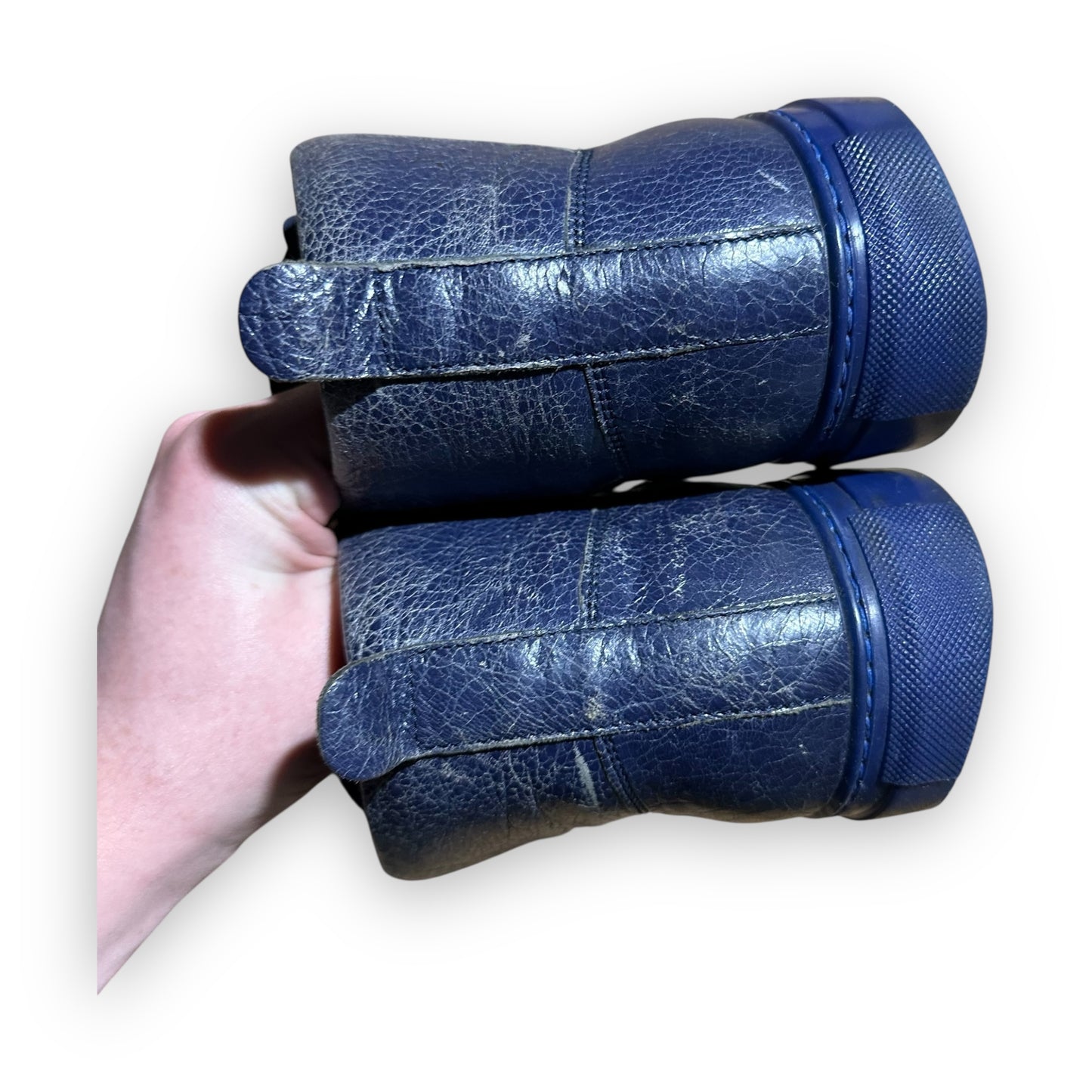 EU43 - US9.5 - UK8.5 • Balanciaga Arena High Leather Navy