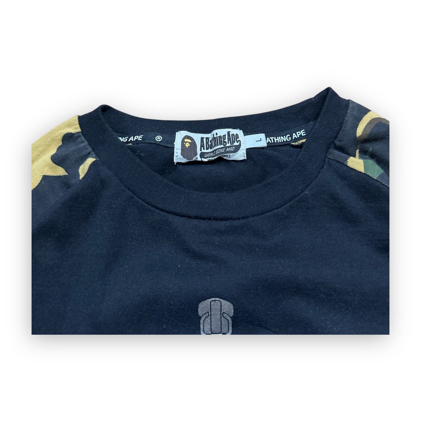 Tee Longsleeve BAPE 1st Camo Shark Black/Yellow FW18 (L)