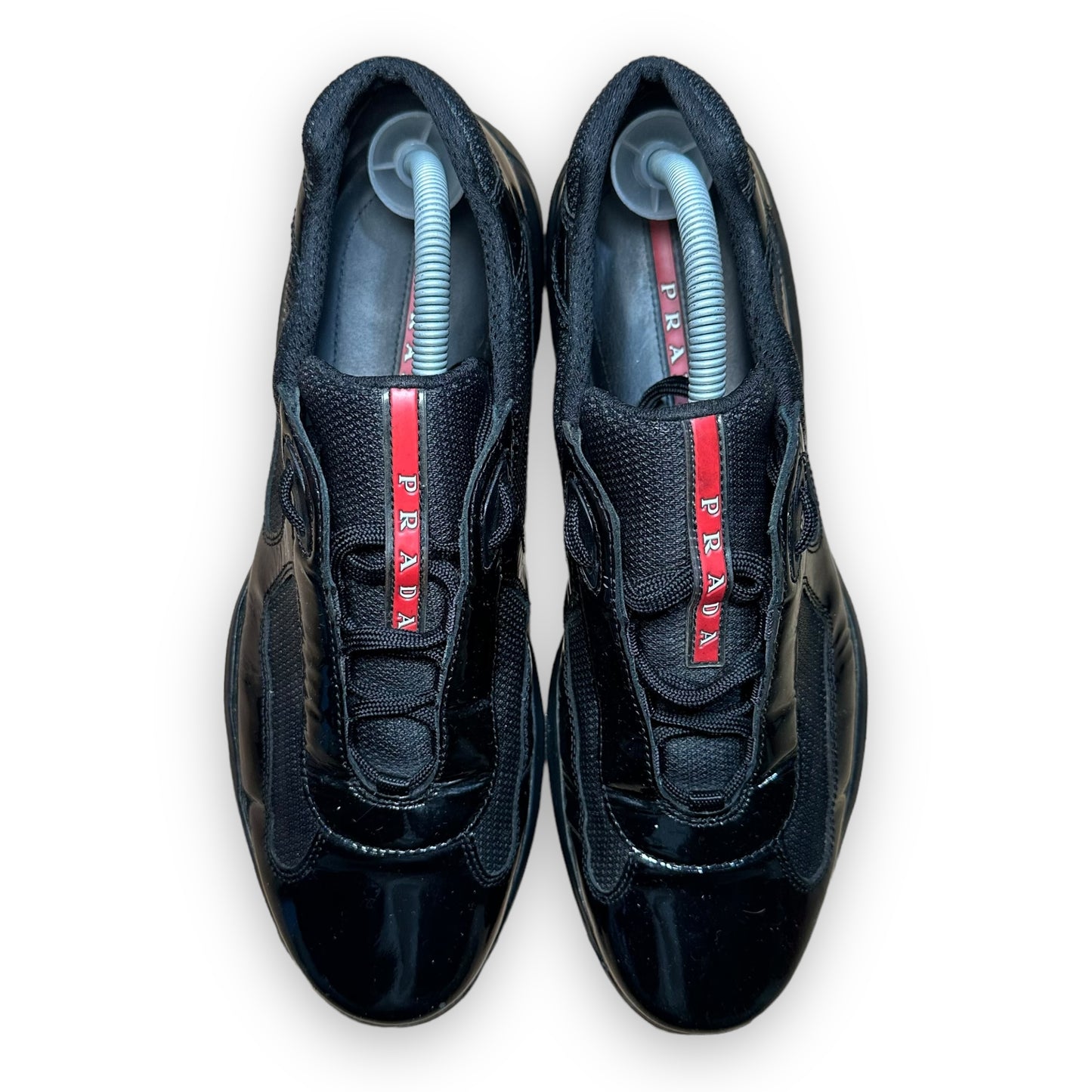 EU44.5 - US10.5 - UK9.5 • vintage Prada America’s Cup Black Patent