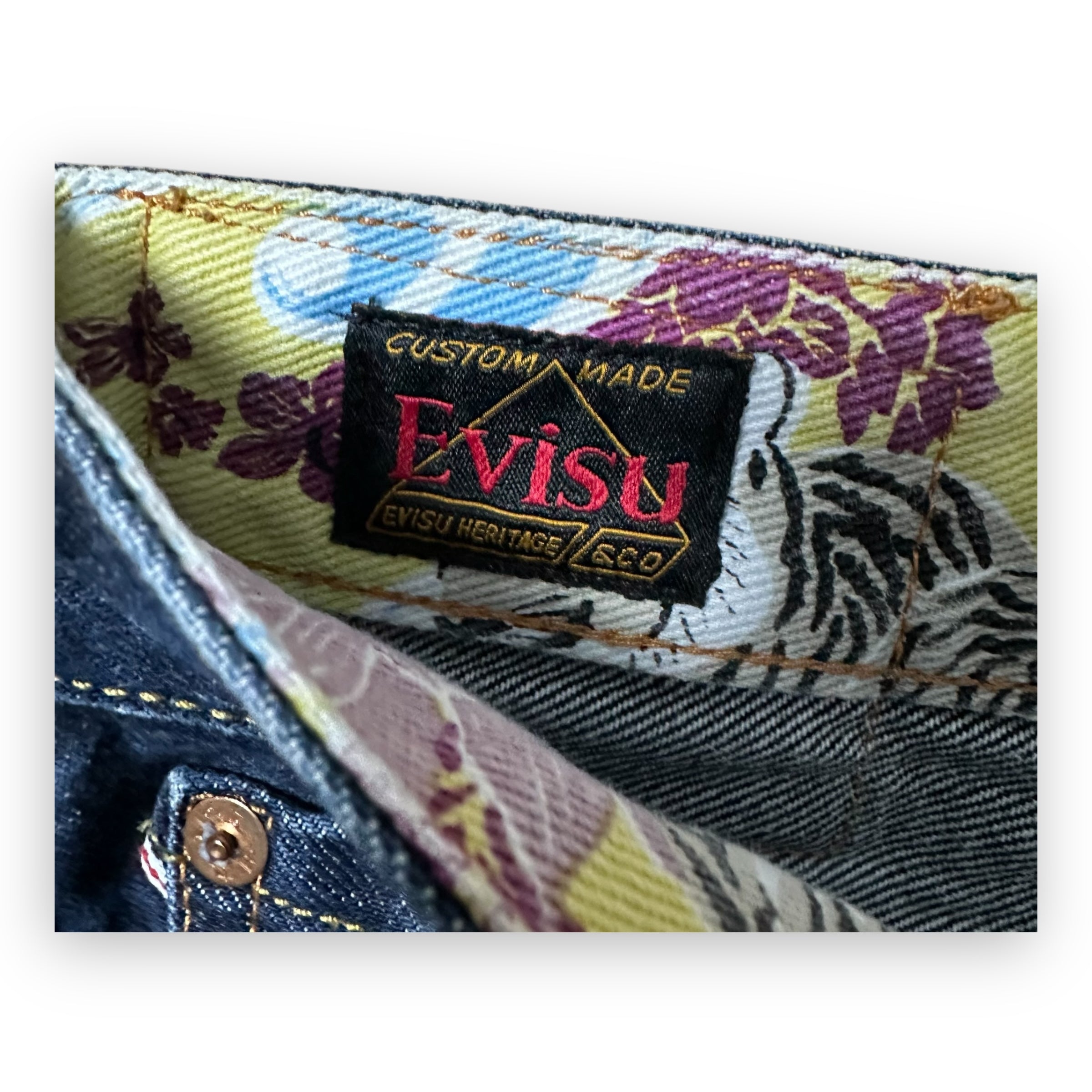 Jeans Evisu Daicock Lot 2000 Orange