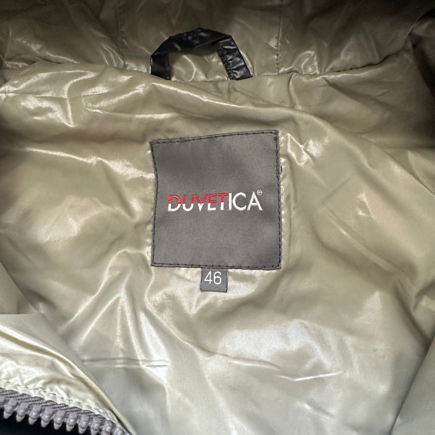Puffer Jacket Duvetica Full Zip Black Sage Green (S)