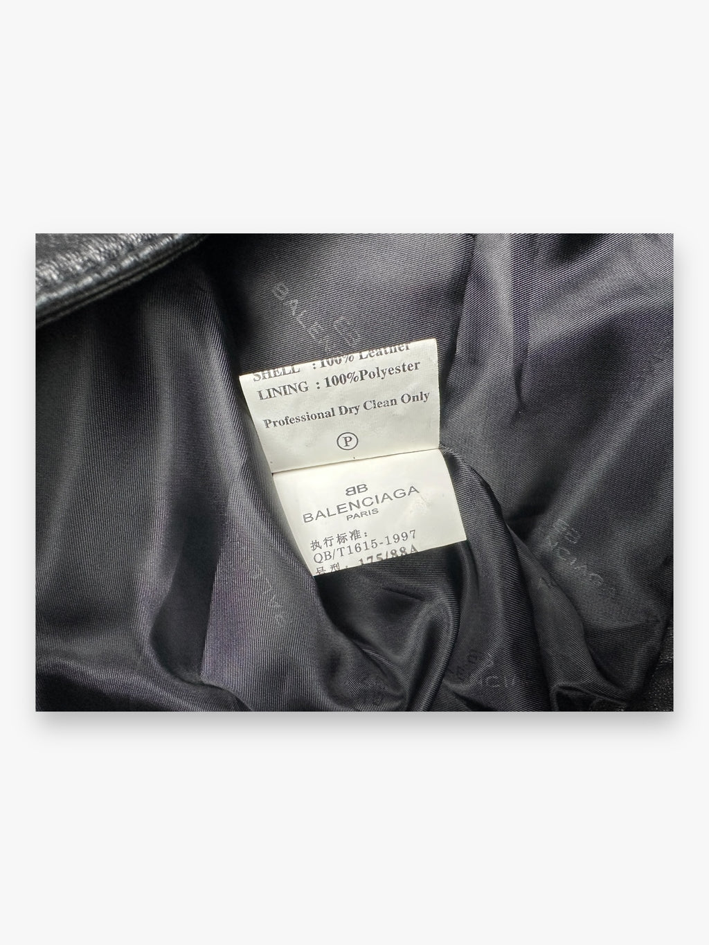 Balenciaga Leather Jacket Black AW1997