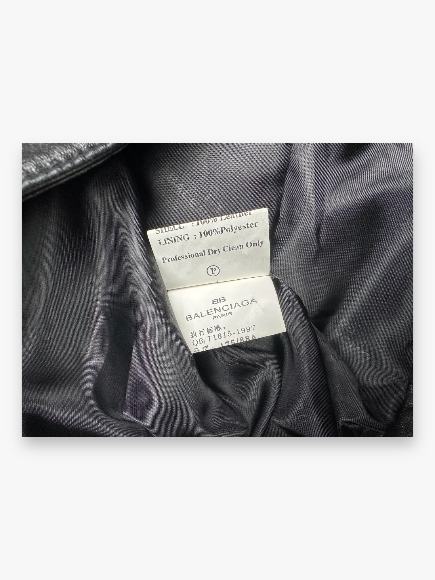 Balenciaga Leather Jacket Black AW1997