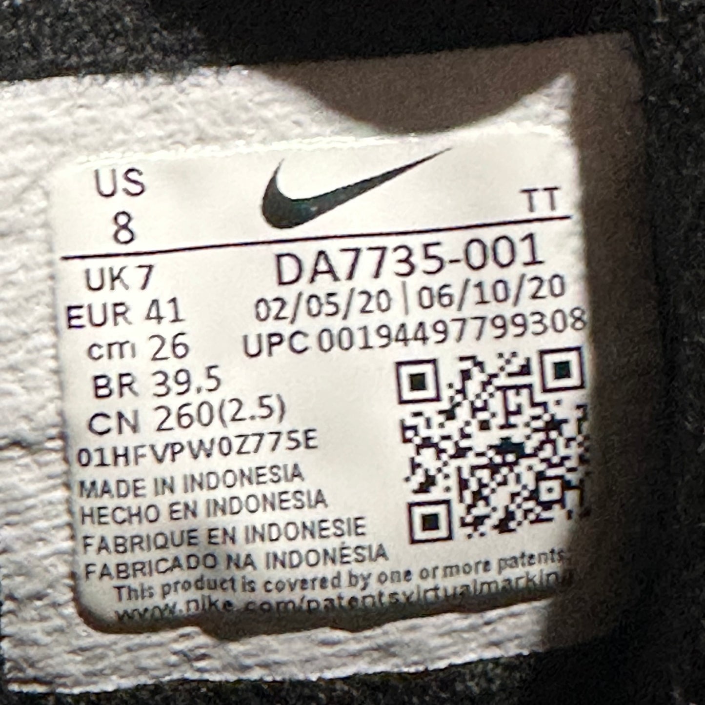 EU41 - US8 - UK7 • Air Max 95 Footprint