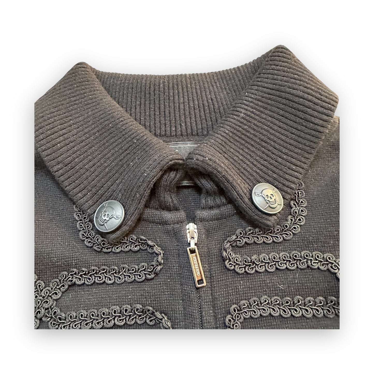 Sweater Histeric Glamour Flanel Zip Black (S)