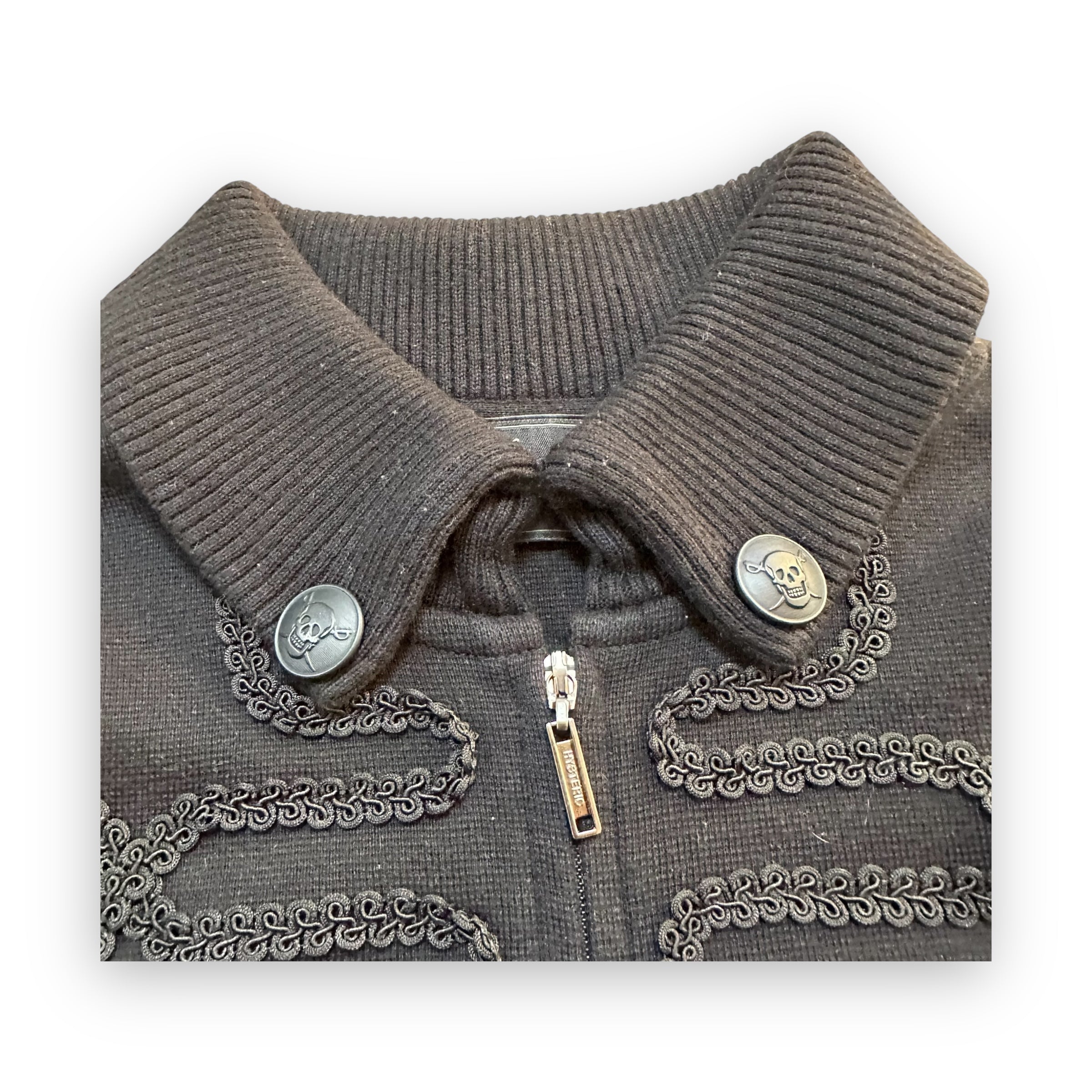 Sweater Histeric Glamour Flanel Zip Black