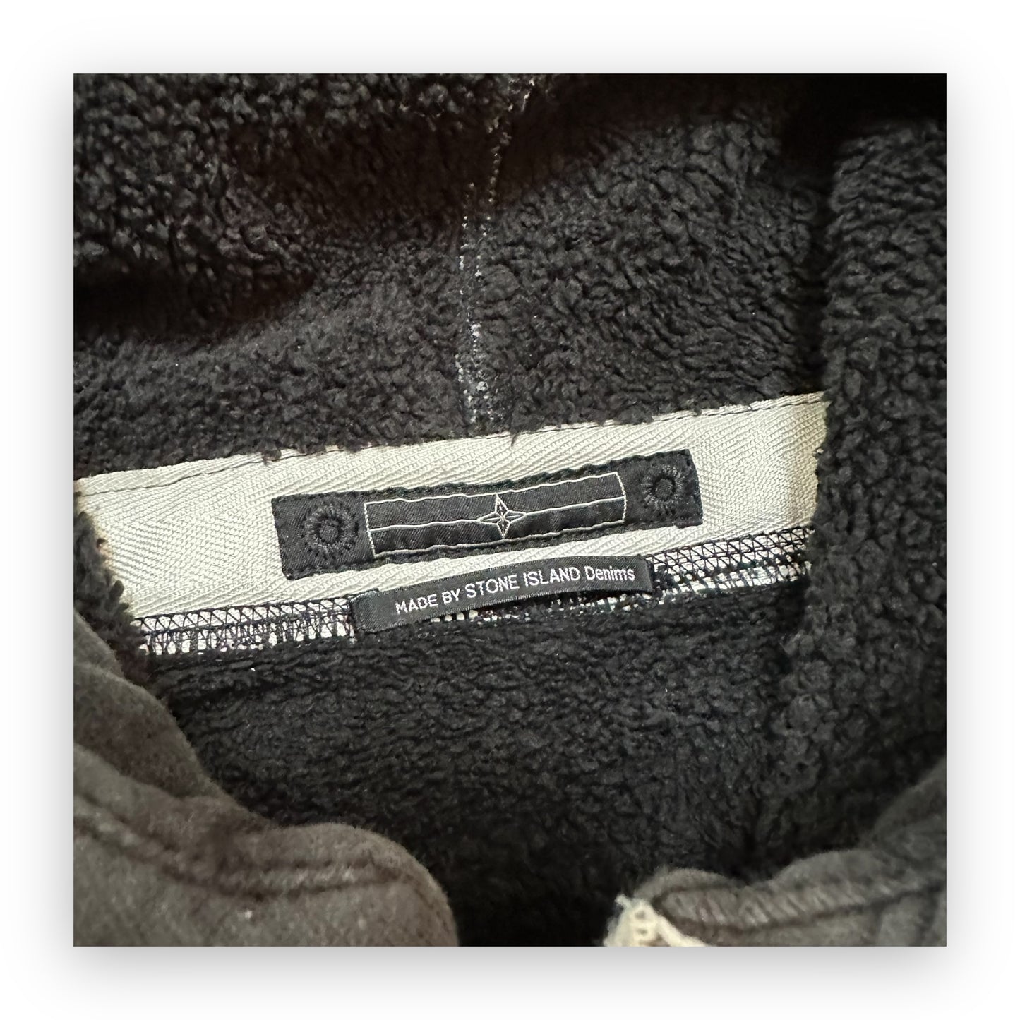 Sweatshirt Hoodie Zip Stone Island Denims Black FW07 (L)