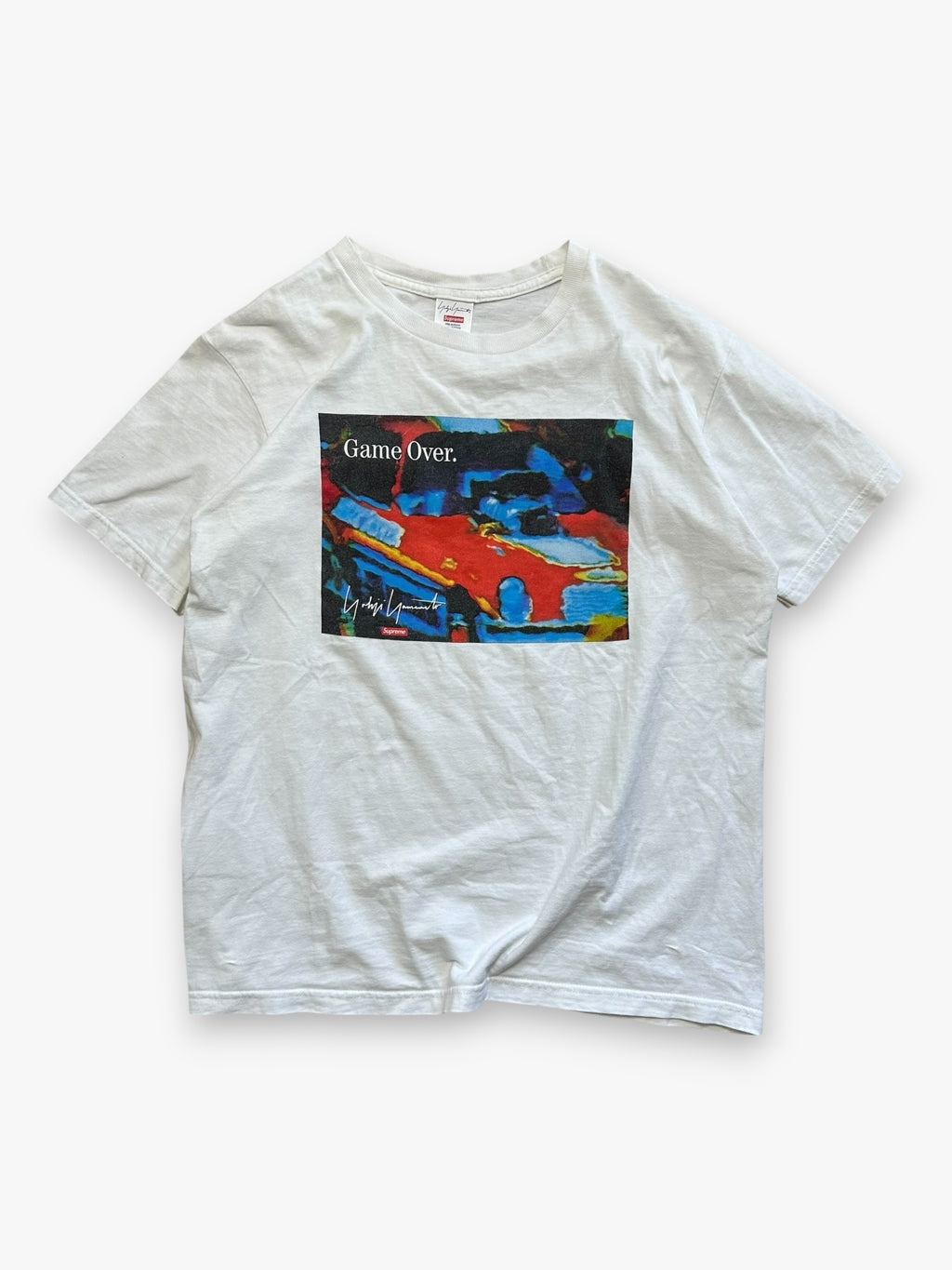 Tee Supreme x Yohji Yamamoto Game Over White FW20