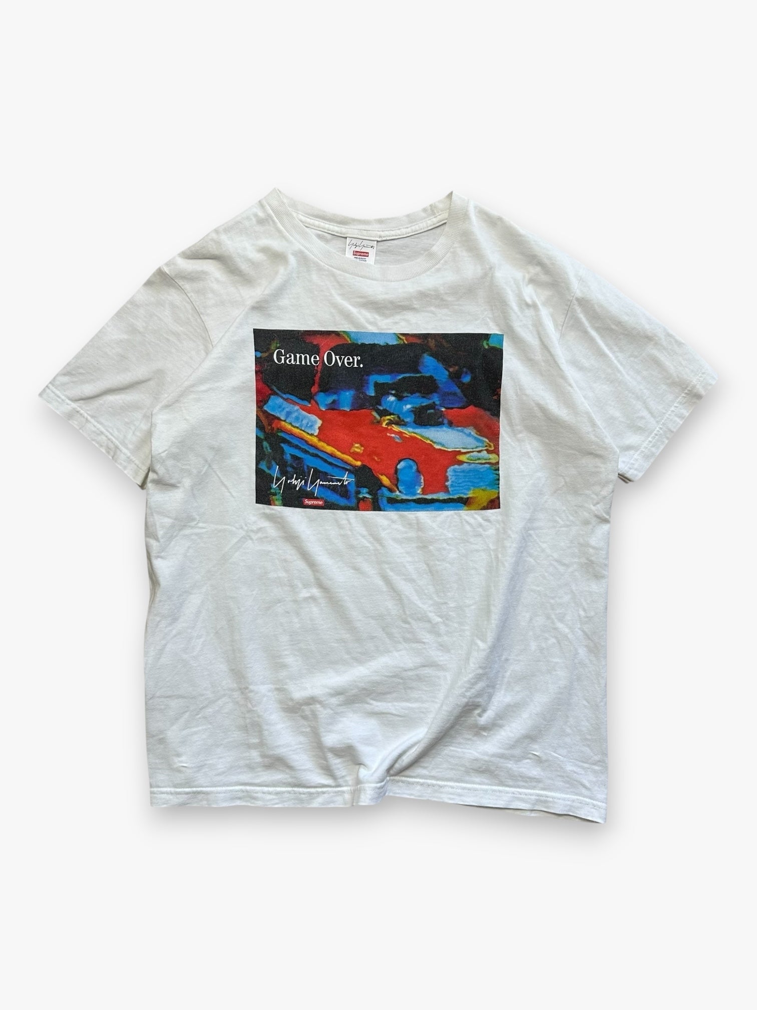 Tee Supreme x Yohji Yamamoto Game Over White FW20