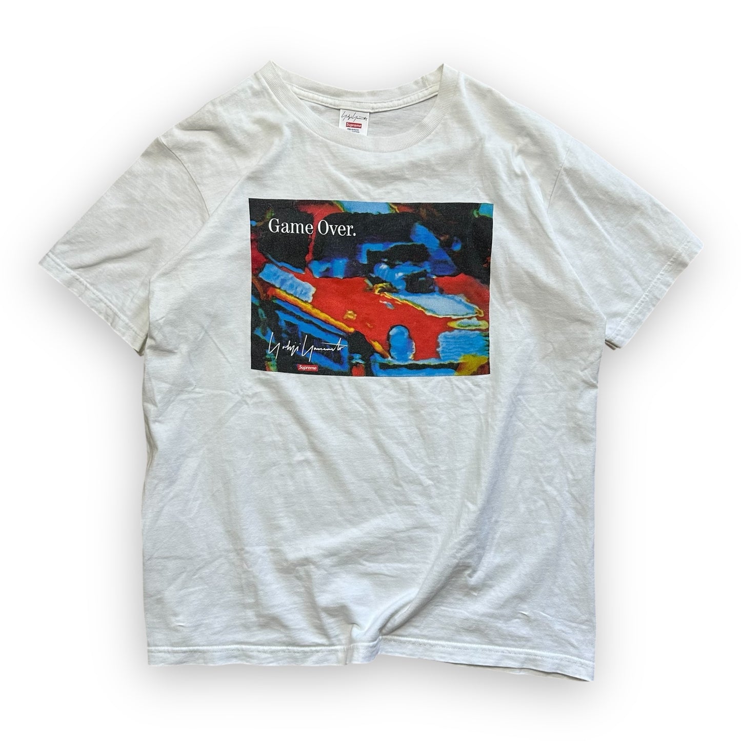 Tee Supreme x Yohji Yamamoto Game Over White FW20 (M)