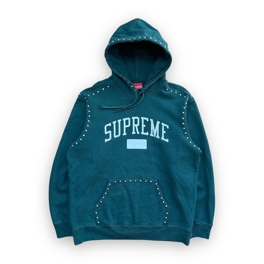 Sweatshirt Hoodie Supreme Studded Dark Green FW18 (M)