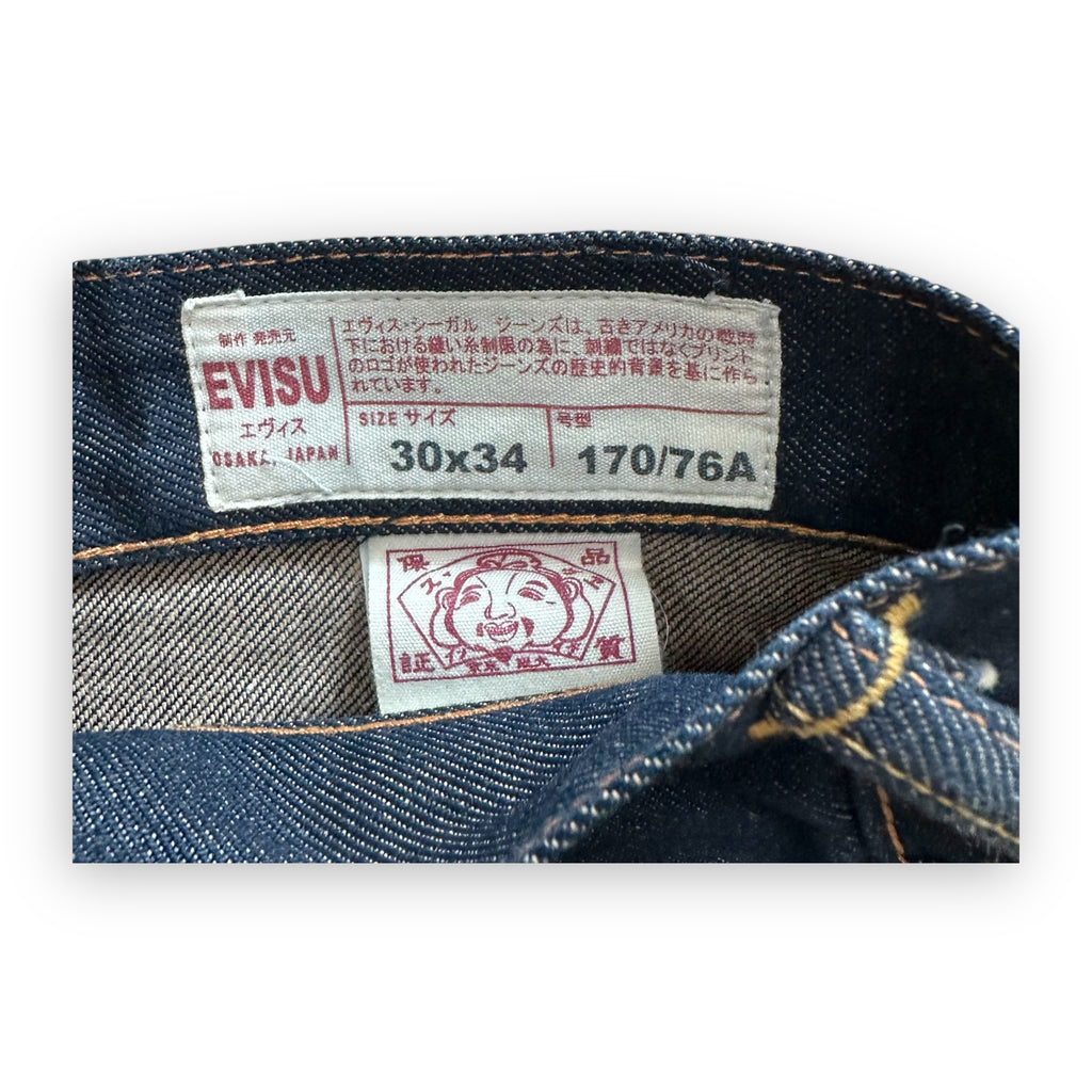 Jeans Evisu Daicock Embroidery Lot 2000 Red/White