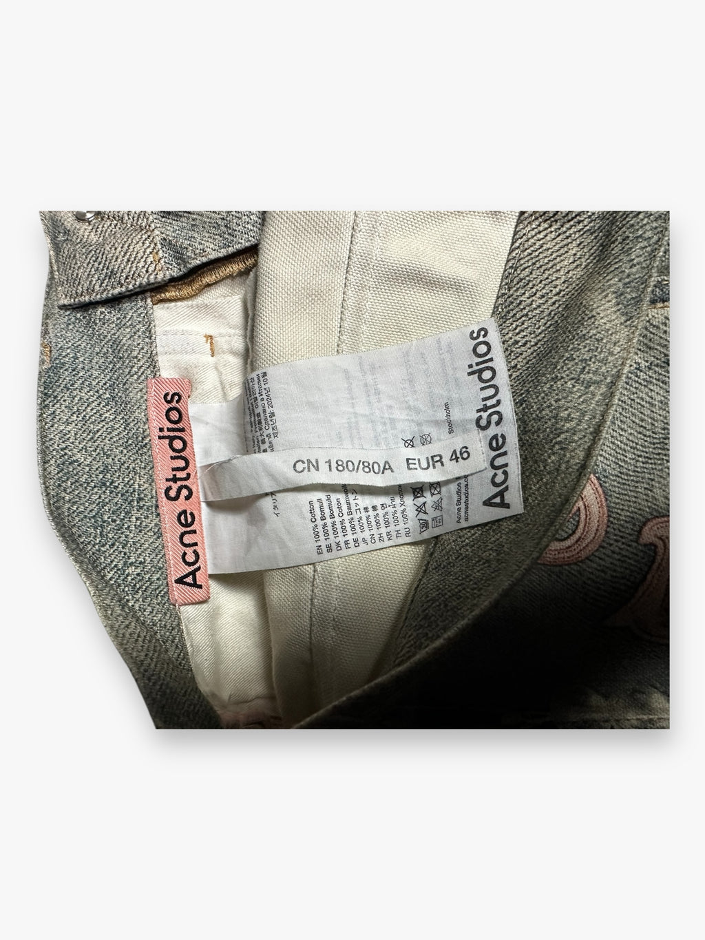 Acne Studios Baggy Jeans Candy Chains Print