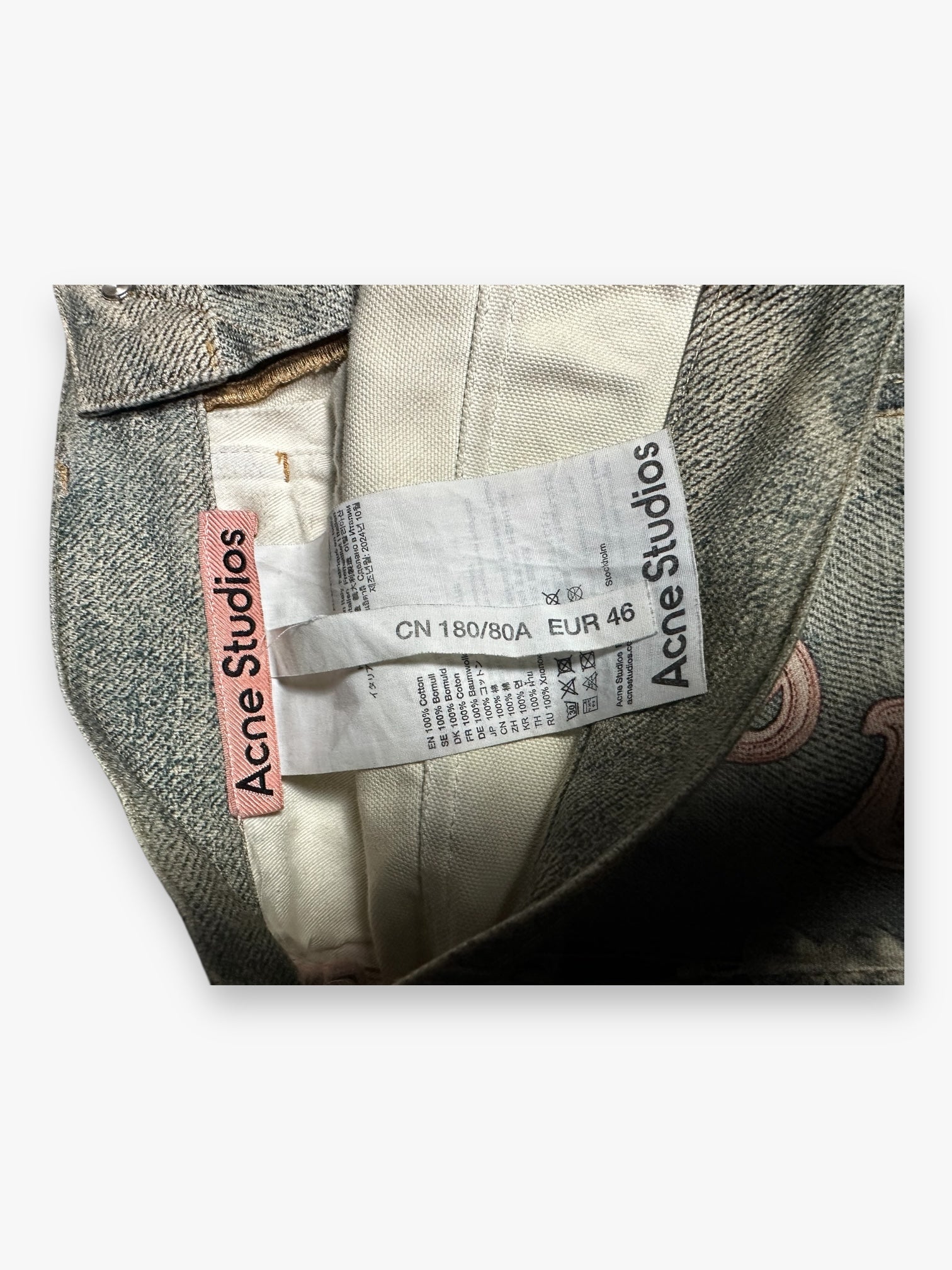 Acne Studios Baggy Jeans Candy Chains Print