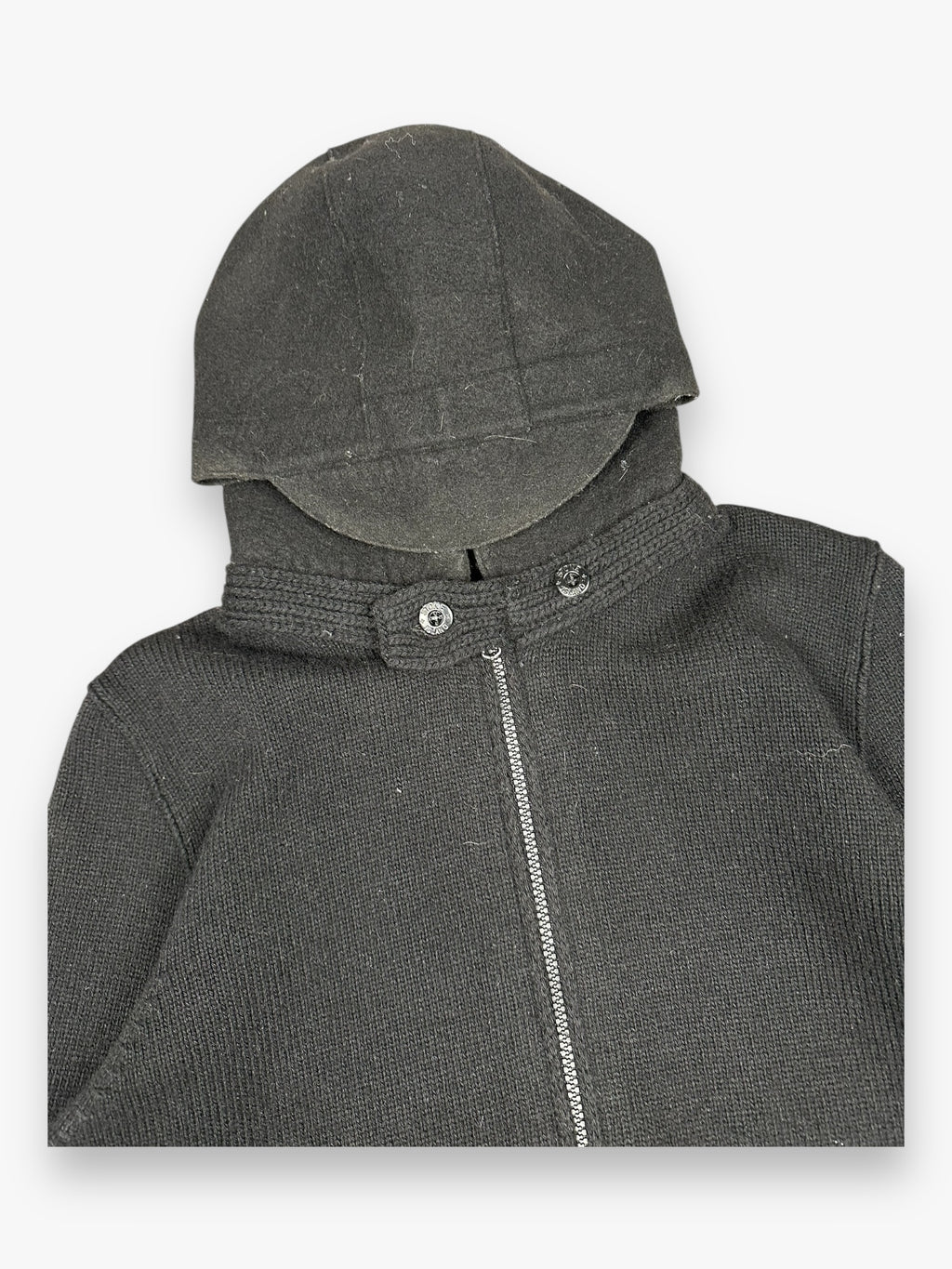 Stone Island Hooded Wool Knit Zip Up AW09