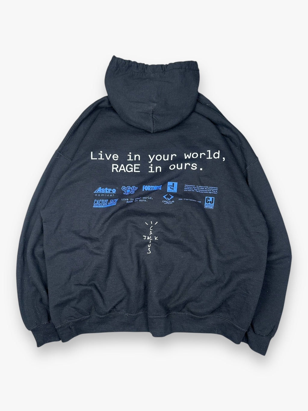 Sweatshirt Hoodie Travis Scott Cactus Jack x Fortnite Black