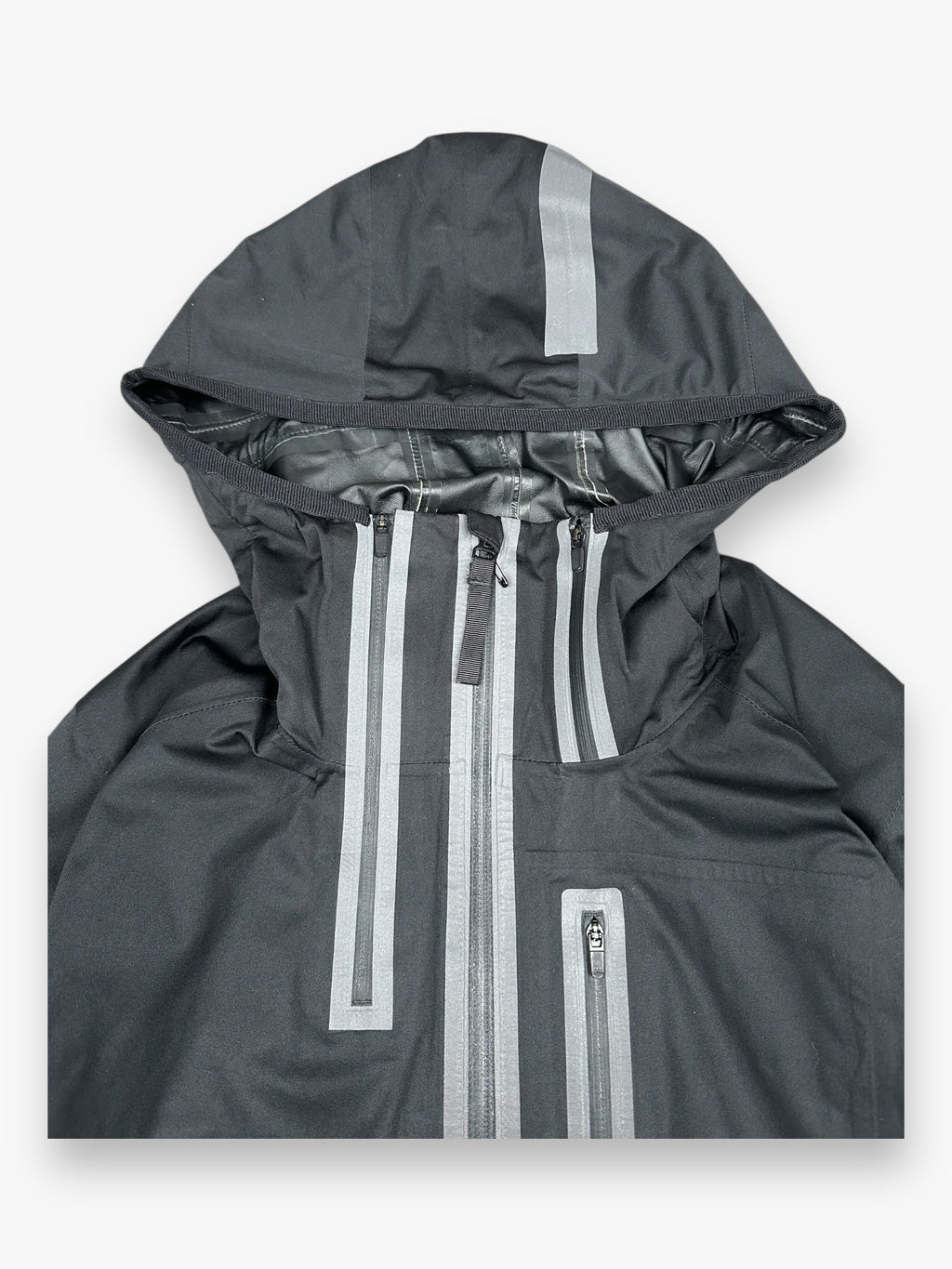 Y-3 Multi Pocket Reflective Rain Parka Jacket Black