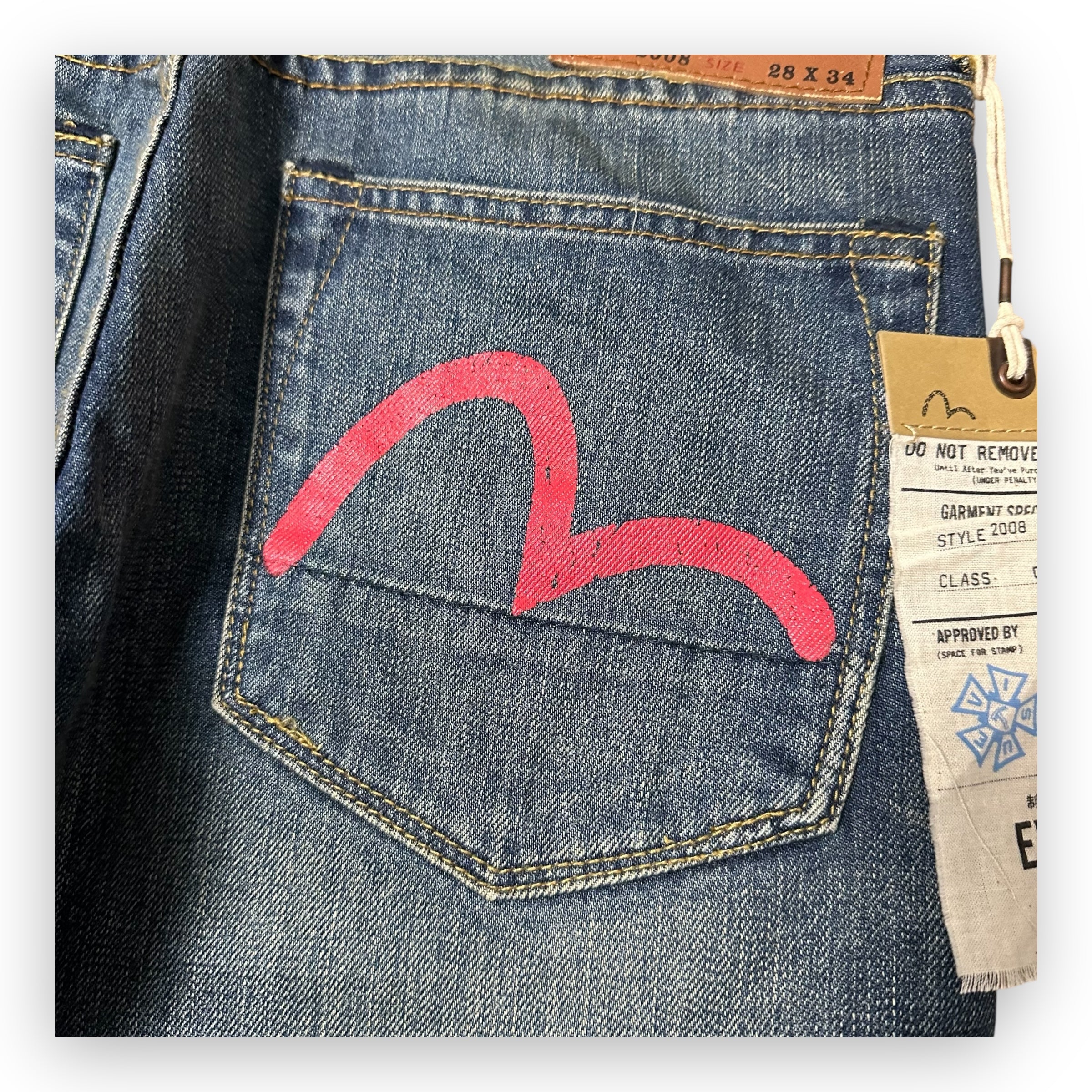 Jeans Evisu Seagull Red Lot 2008 Red