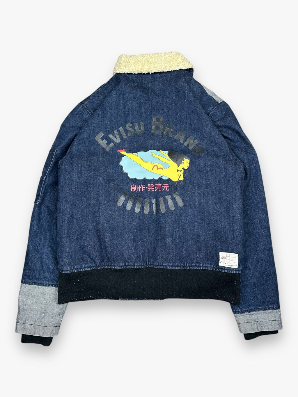 Evisu Bomber Aviator Denim Jacket