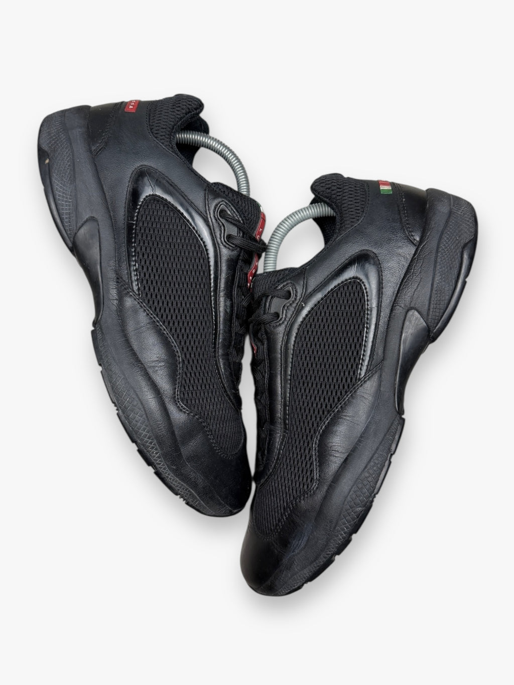 Prada Luna Rossa Black Leather