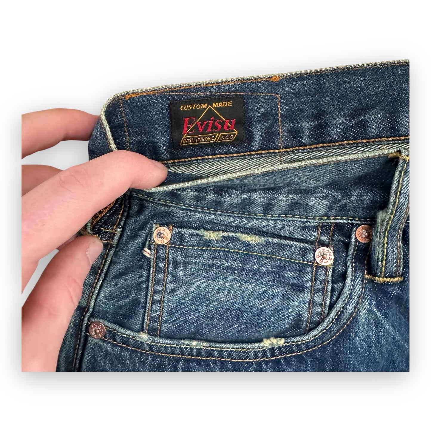 Jeans Evisu Seagull White Lot 2008 (L)