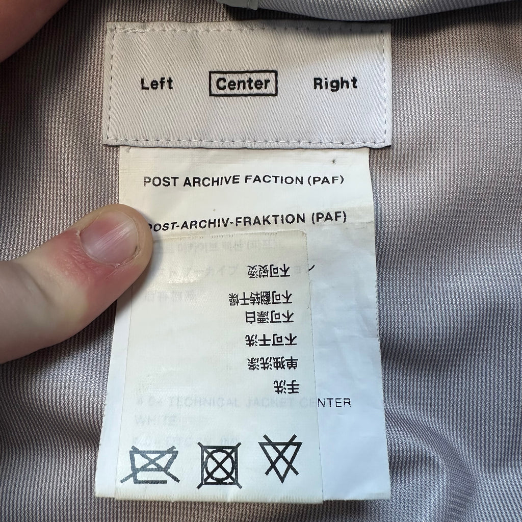 Jacket PAF (Post Archive Faction) 4.0+ Technical Center White