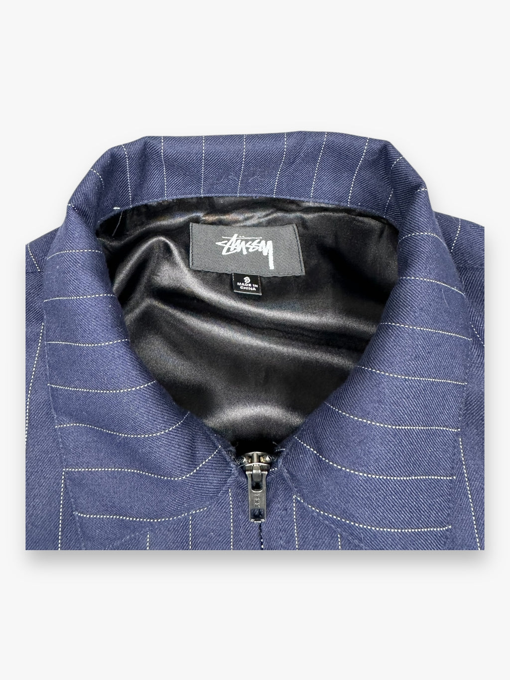 Stussy CDG Pin Striped Bing Jacket Navy SS20