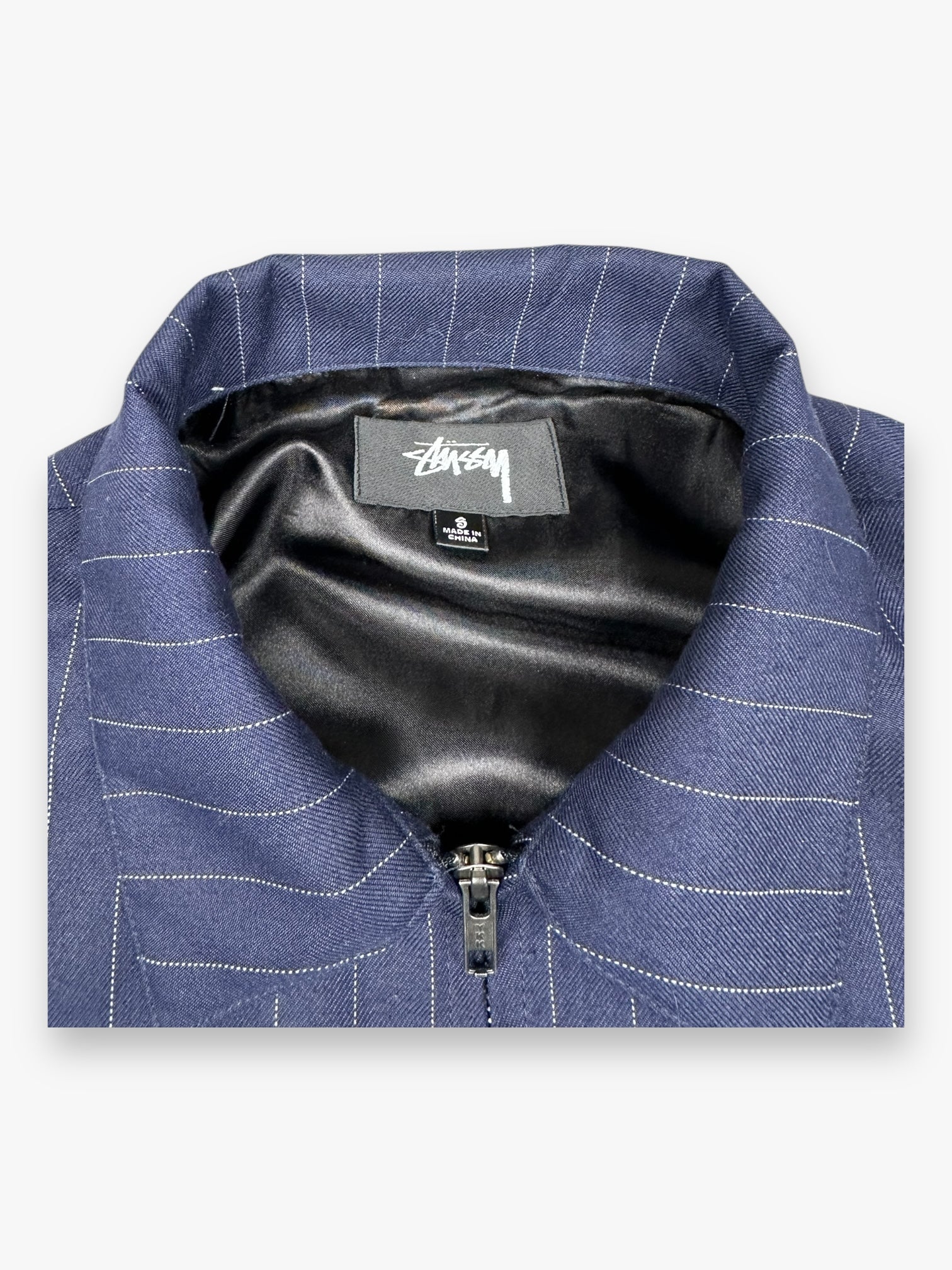 Stussy CDG Pin Striped Bing Jacket Navy SS20