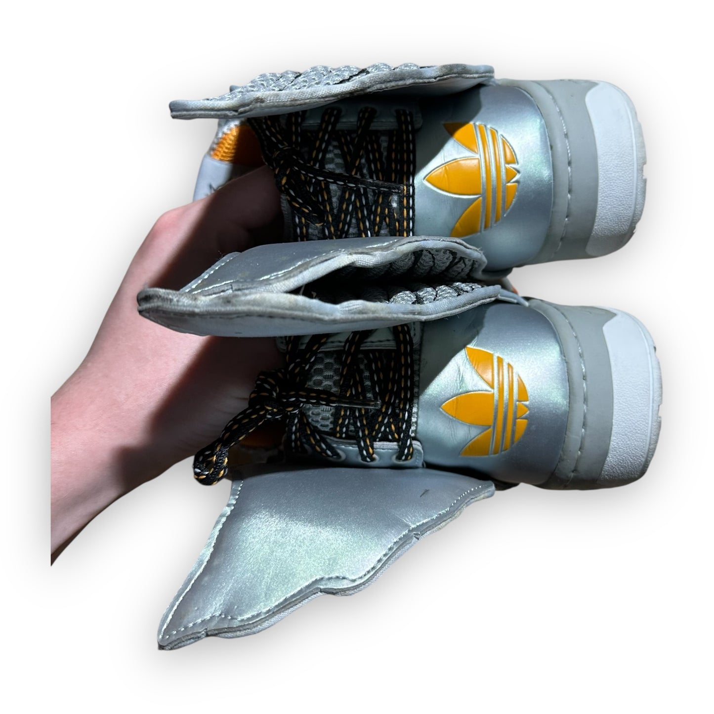 EU44 - US10 - UK9 • adidas Jeremy Scott Wings 2.0 Silver