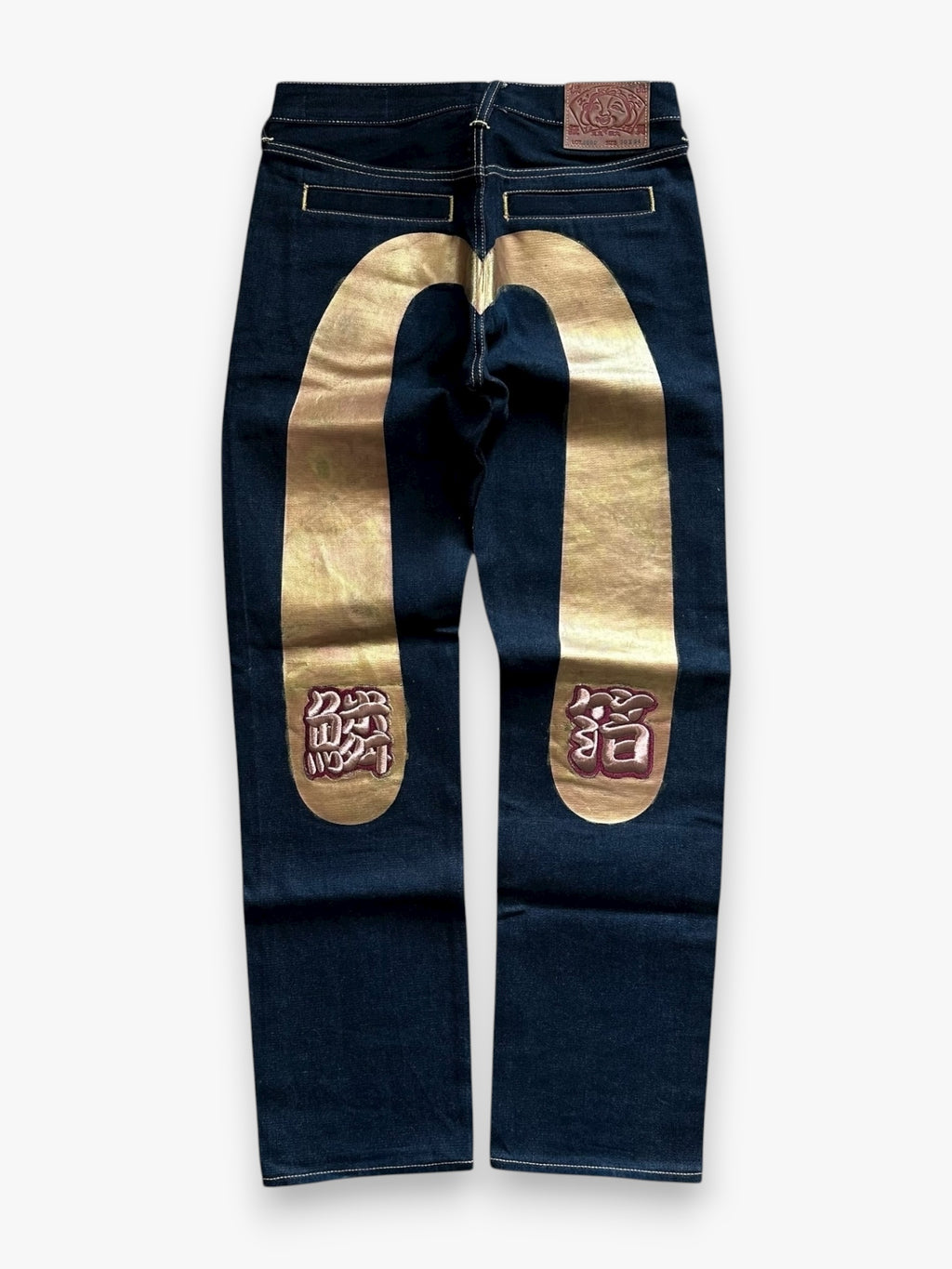 Jeans Evisu Daicock Embroidery Lot 2000 Gold/Red