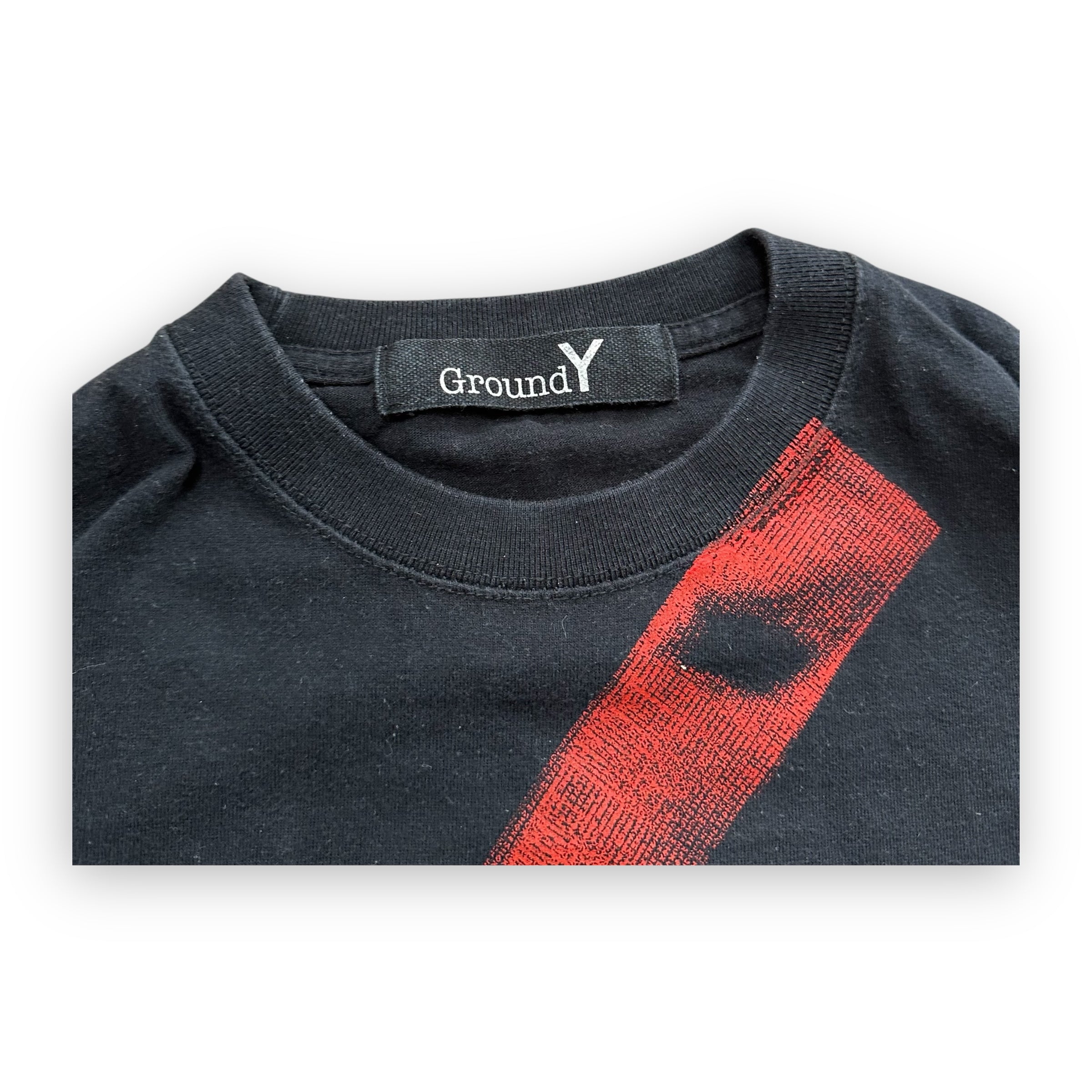Tee Longsleeve Yohji Yamamoto Ground Y Red Logo Black