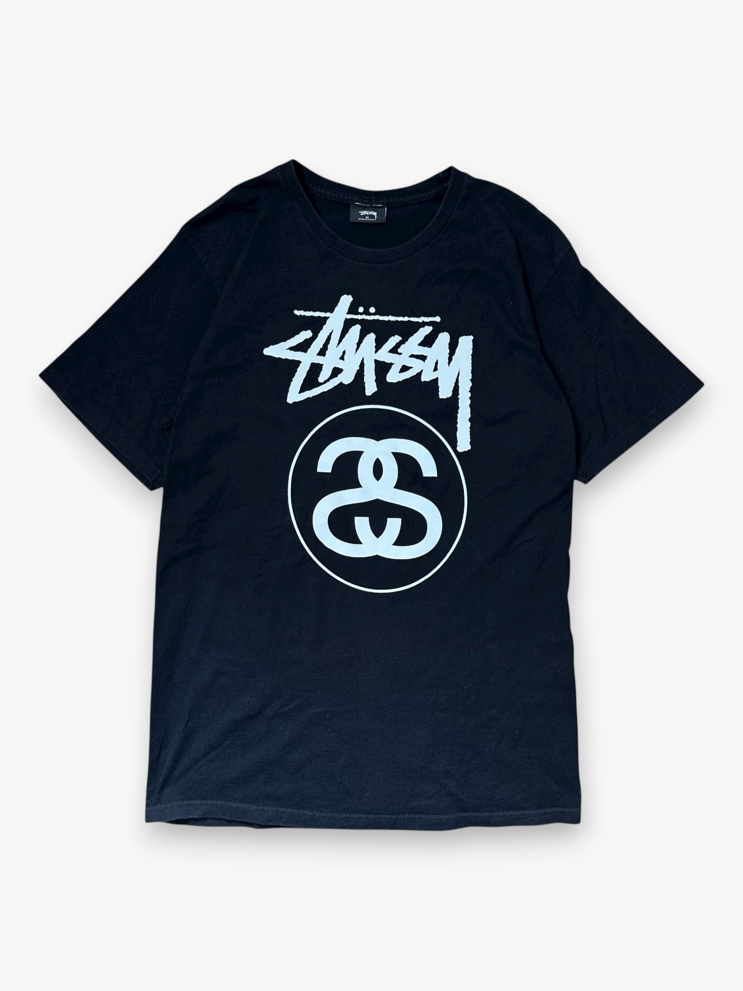 Tee Stussy Spell Out Black