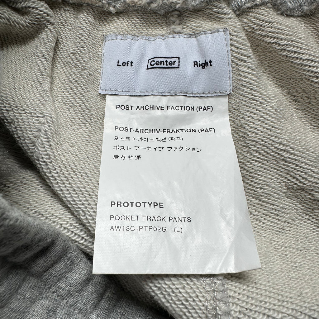 Sweatpant PAF (Post Archive Faction) Prototype SAMPLE Unreleased Center Pocket Pant AW18