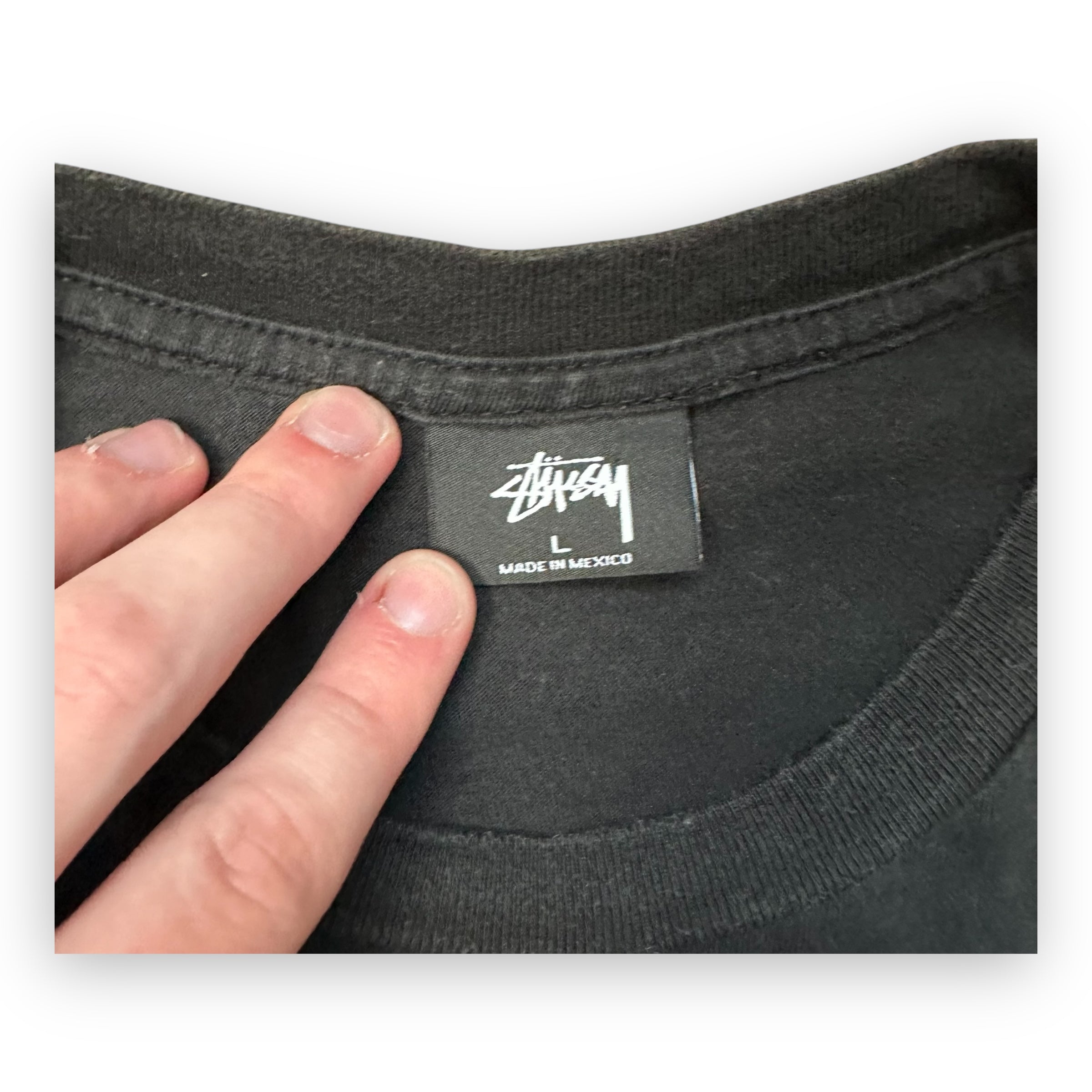 Tee Stussy Checkers Black Purple