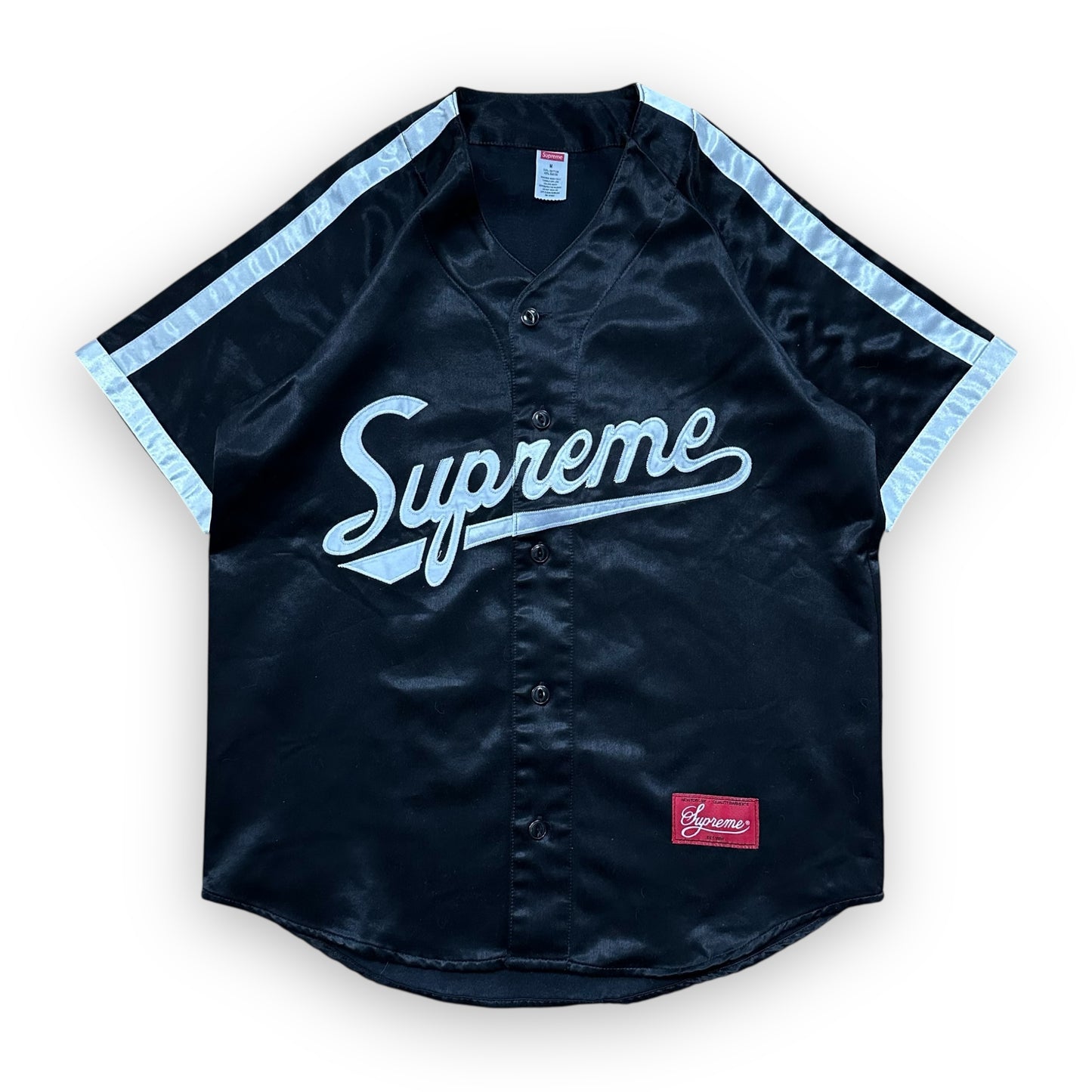 Jersey Supreme Satin Baseball Black SS17 (M)