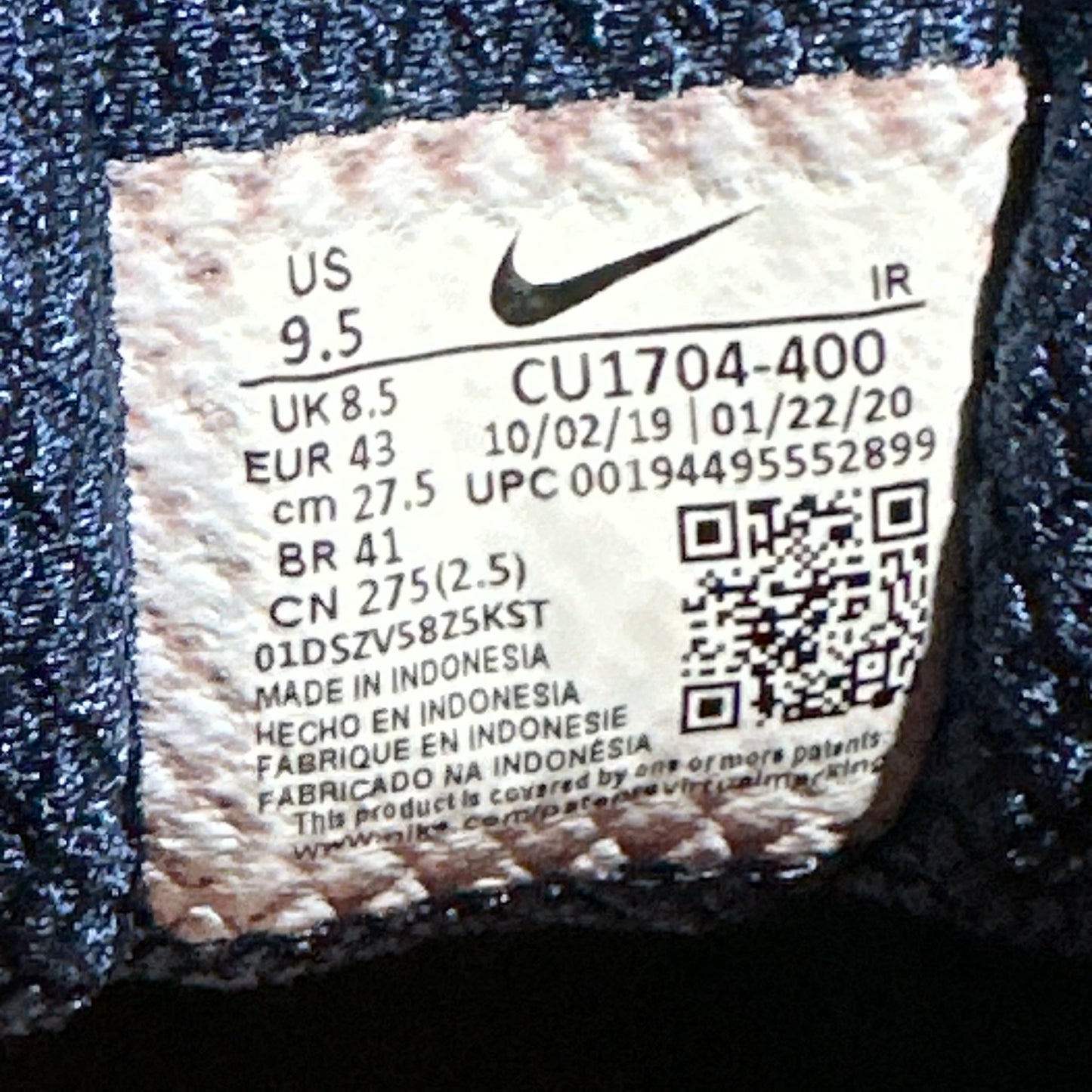 EU43 - US9.5 - US8.5 • Air Max Tailwind 5 Midnight Navy