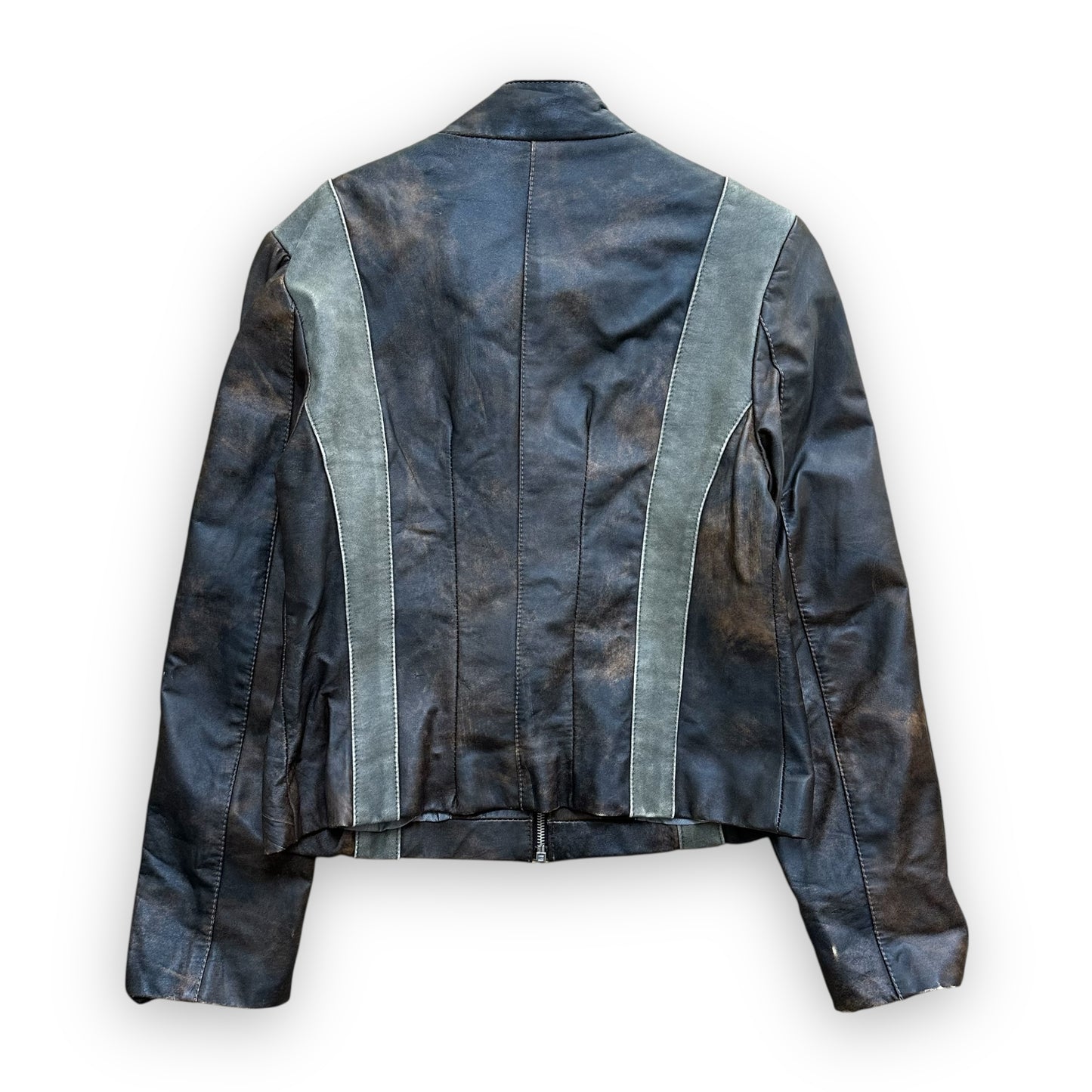 Jacket Dolce & Gabbana Leather Original Lamb Brown Metallic vintage (S)