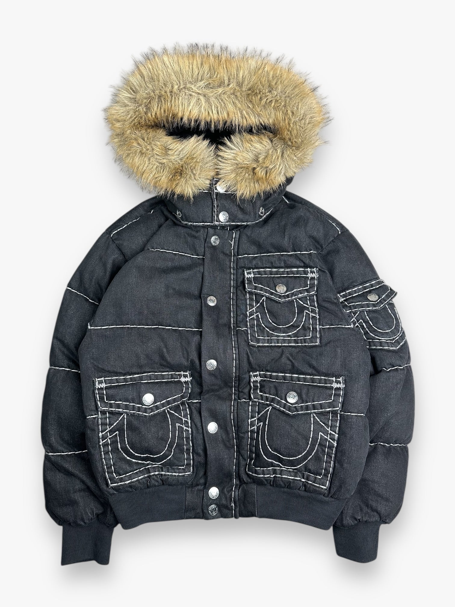 Supreme True Religion Puffer Jacket Black FW25