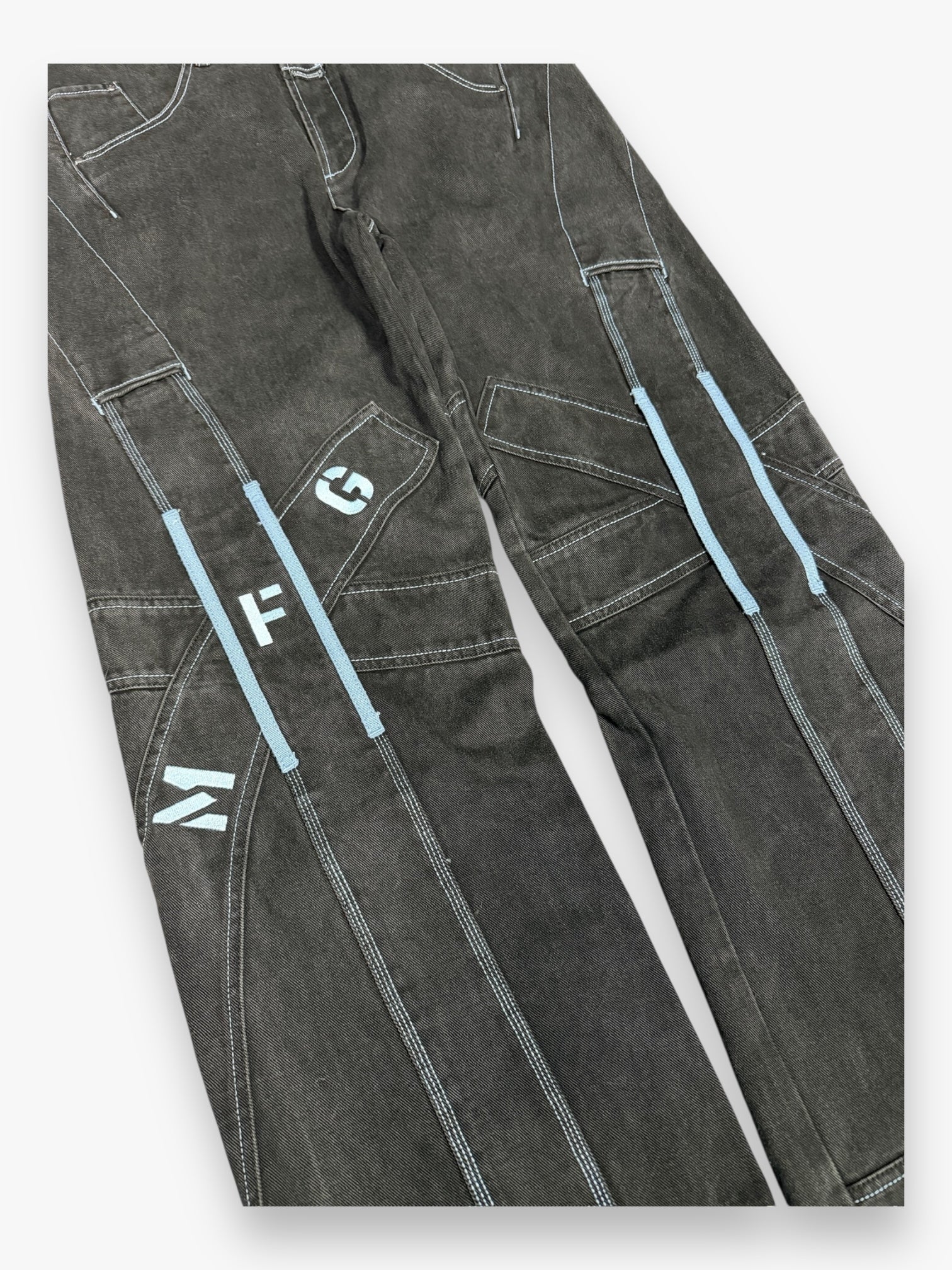Marithe + Francois Girbaud SAMPLE Cross Script Jeans Black Blue