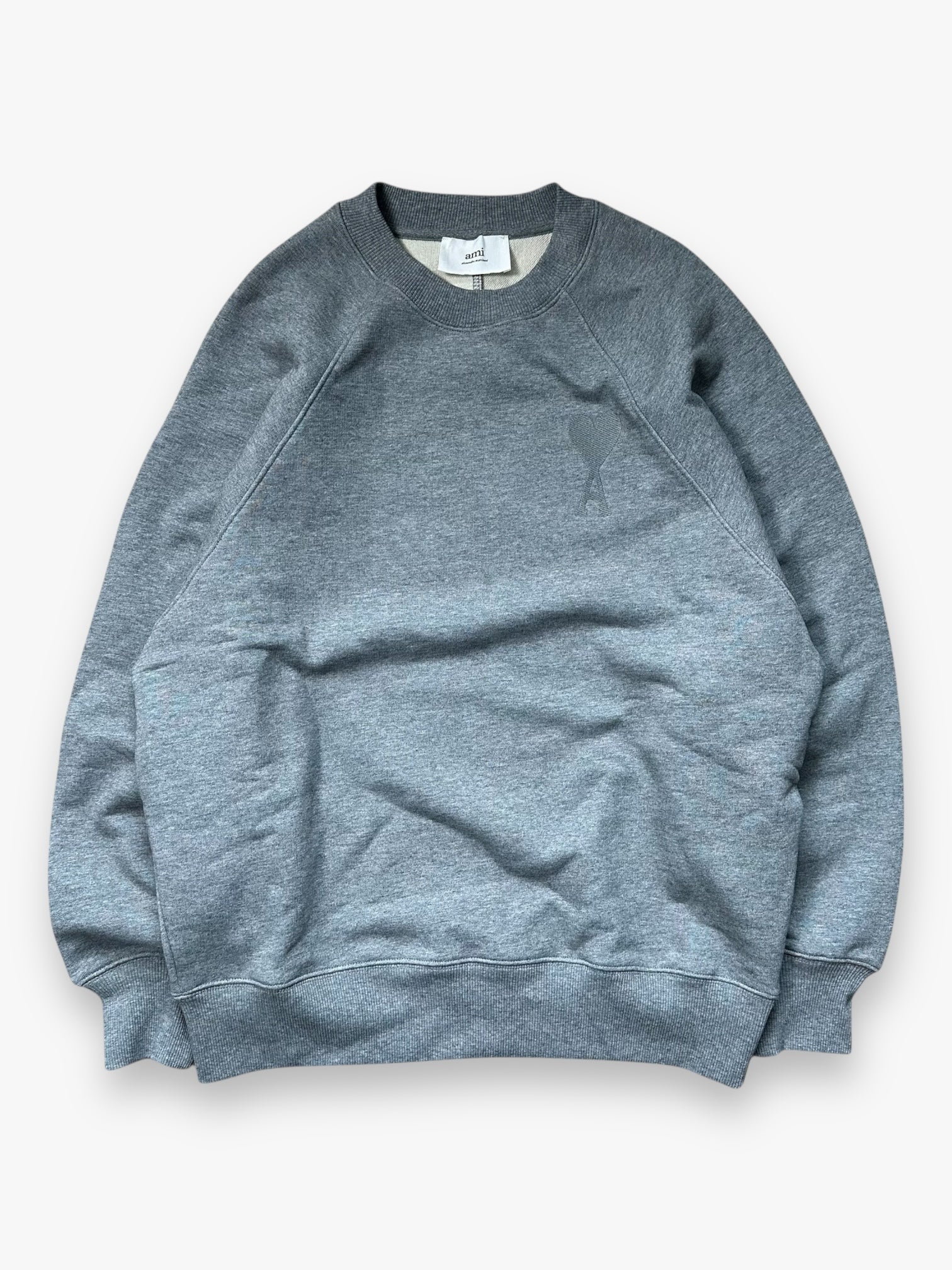 Ami Paris Gray Crewneck Sweatshirt