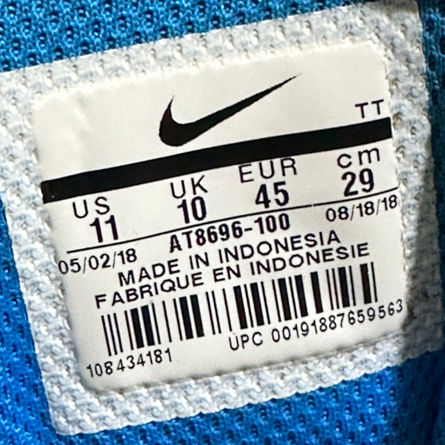 EU45 - US11 - UK10 • Air Max 95 OG Crystal Blue