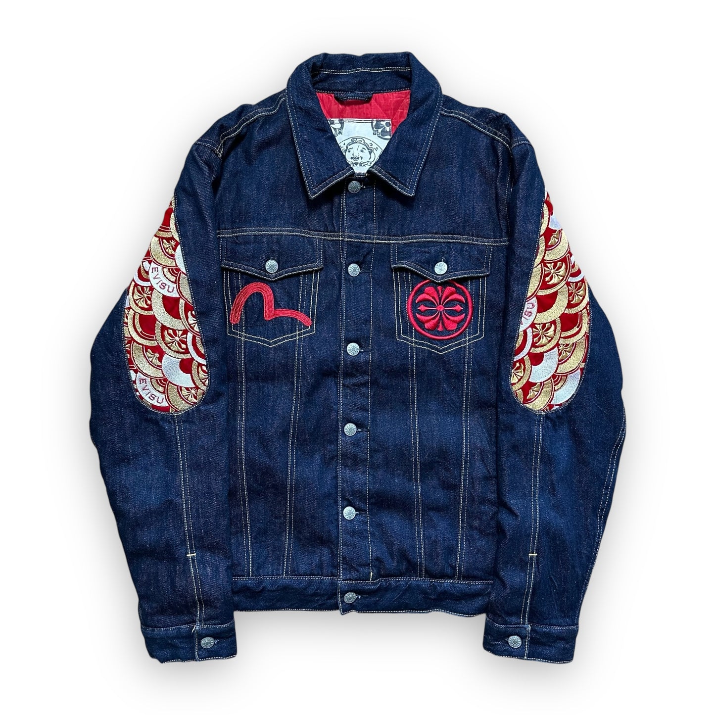 Jacket Evisu Denim Quilted Daicock Limited Edition Embroidery Seagull (L)