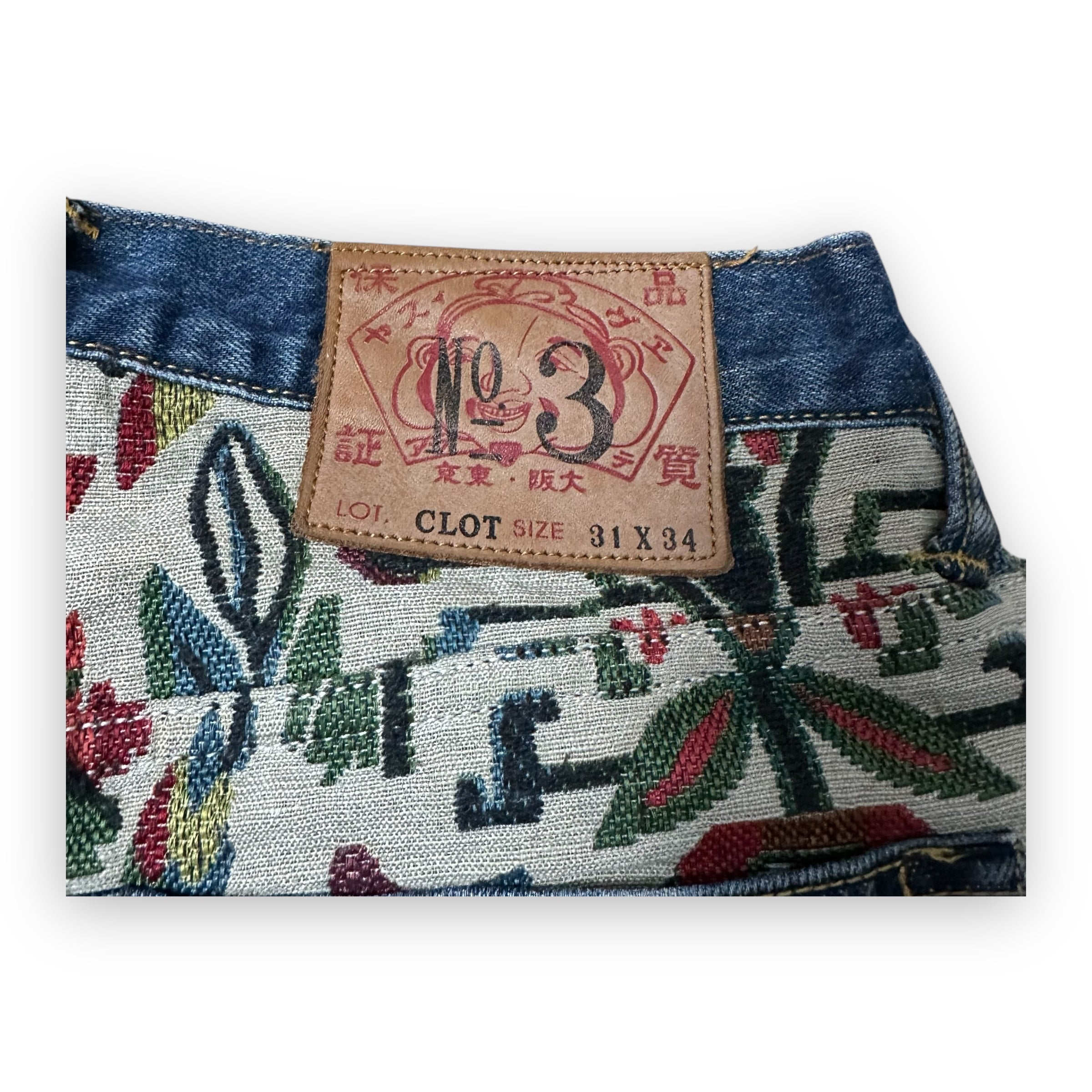 Jeans Evisu Seagull x Clot Embroidery