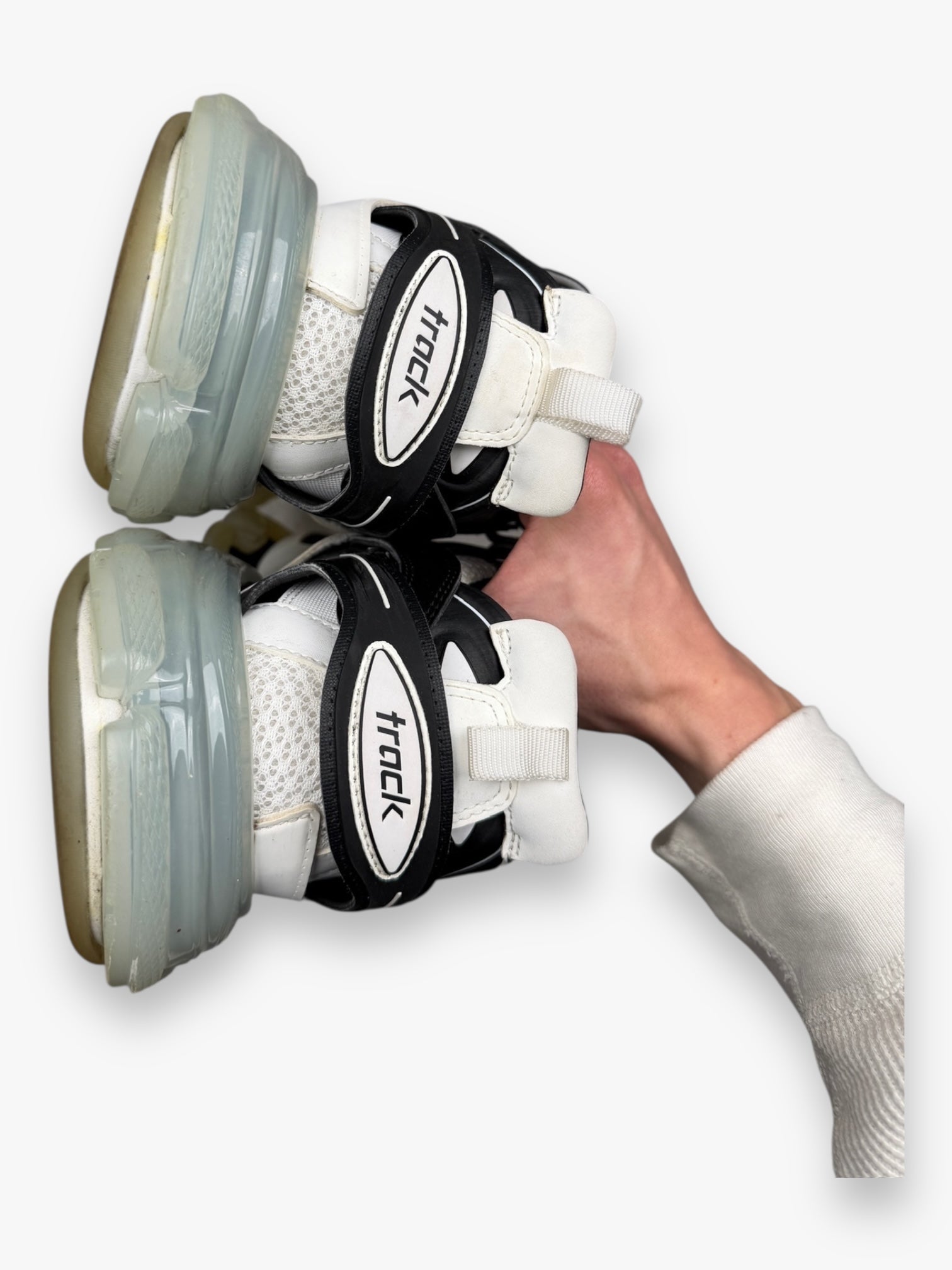 Balenciaga Track Clear Sole Black White