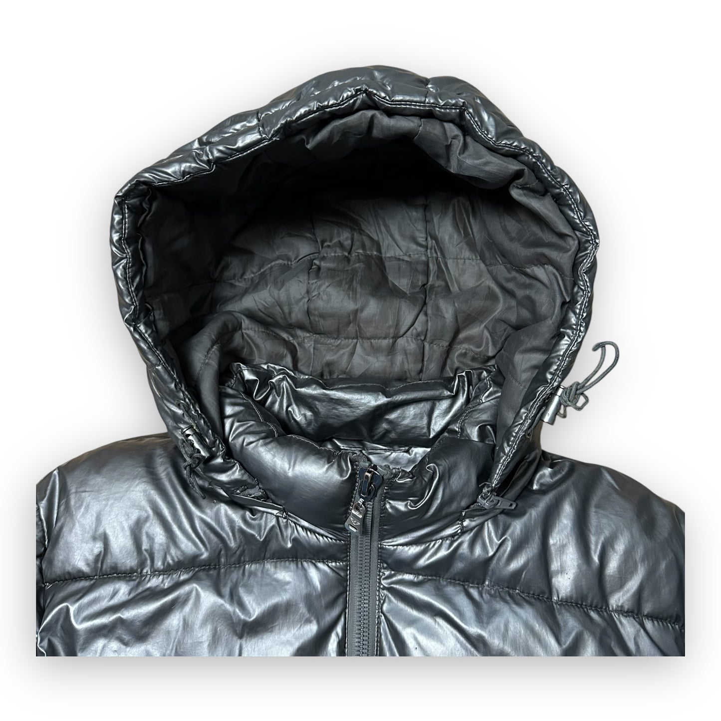 Puffer Jacket Armani Jeans Grey Silver vintage (M)