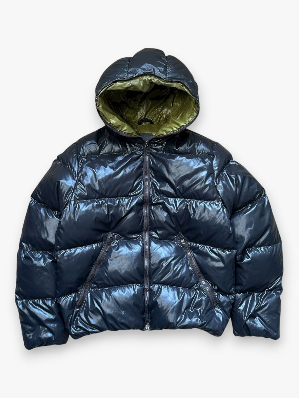 Puffer Jacket Duvetica Full Zip Black Olive