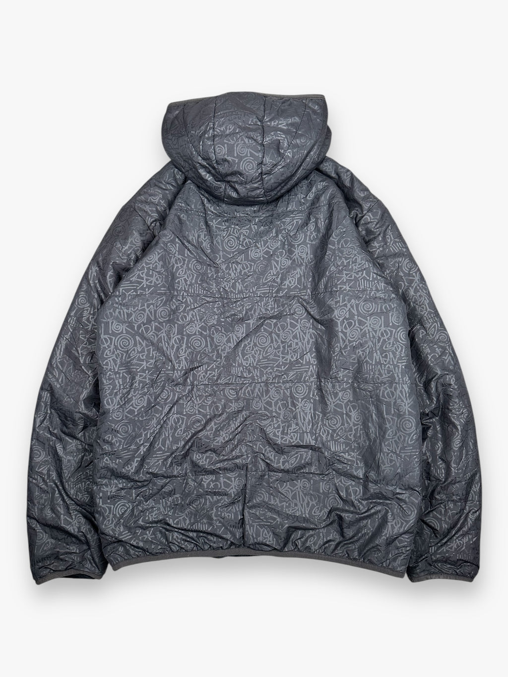 Stussy Reversible Puffer Jacket Script Black vintage