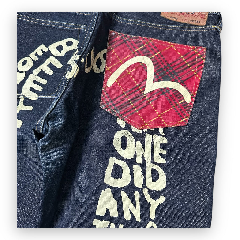 Jeans Evisu Daicock Lot 2000 White/red