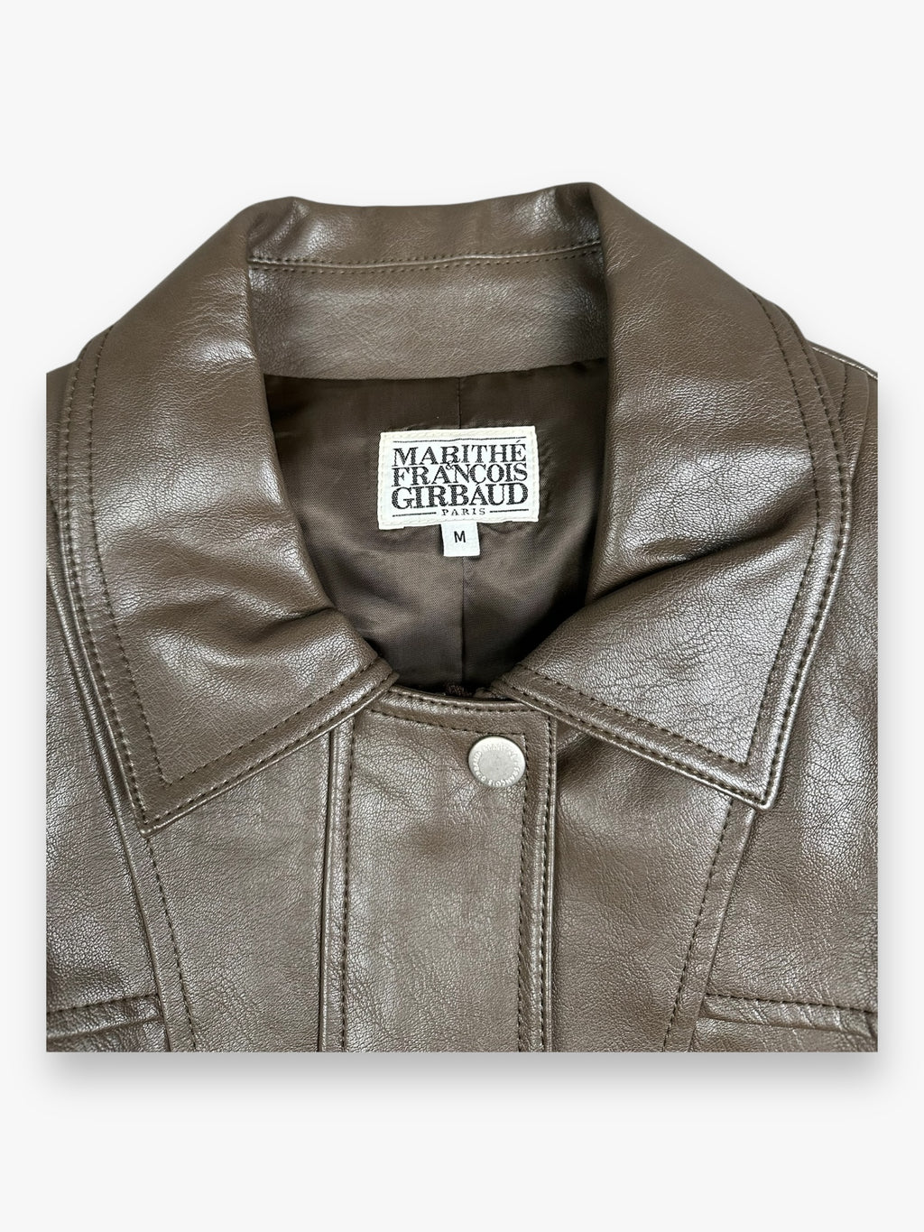 Marithe + Francois Girbaud Leather Jacket Brown