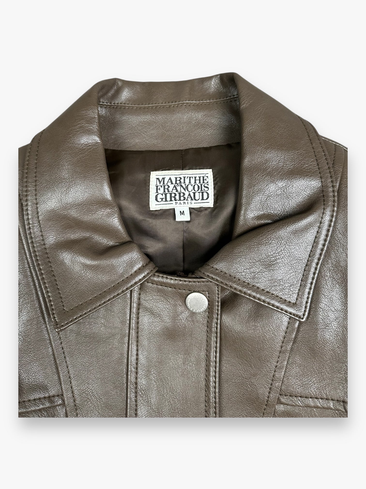 Marithe + Francois Girbaud Leather Jacket Brown
